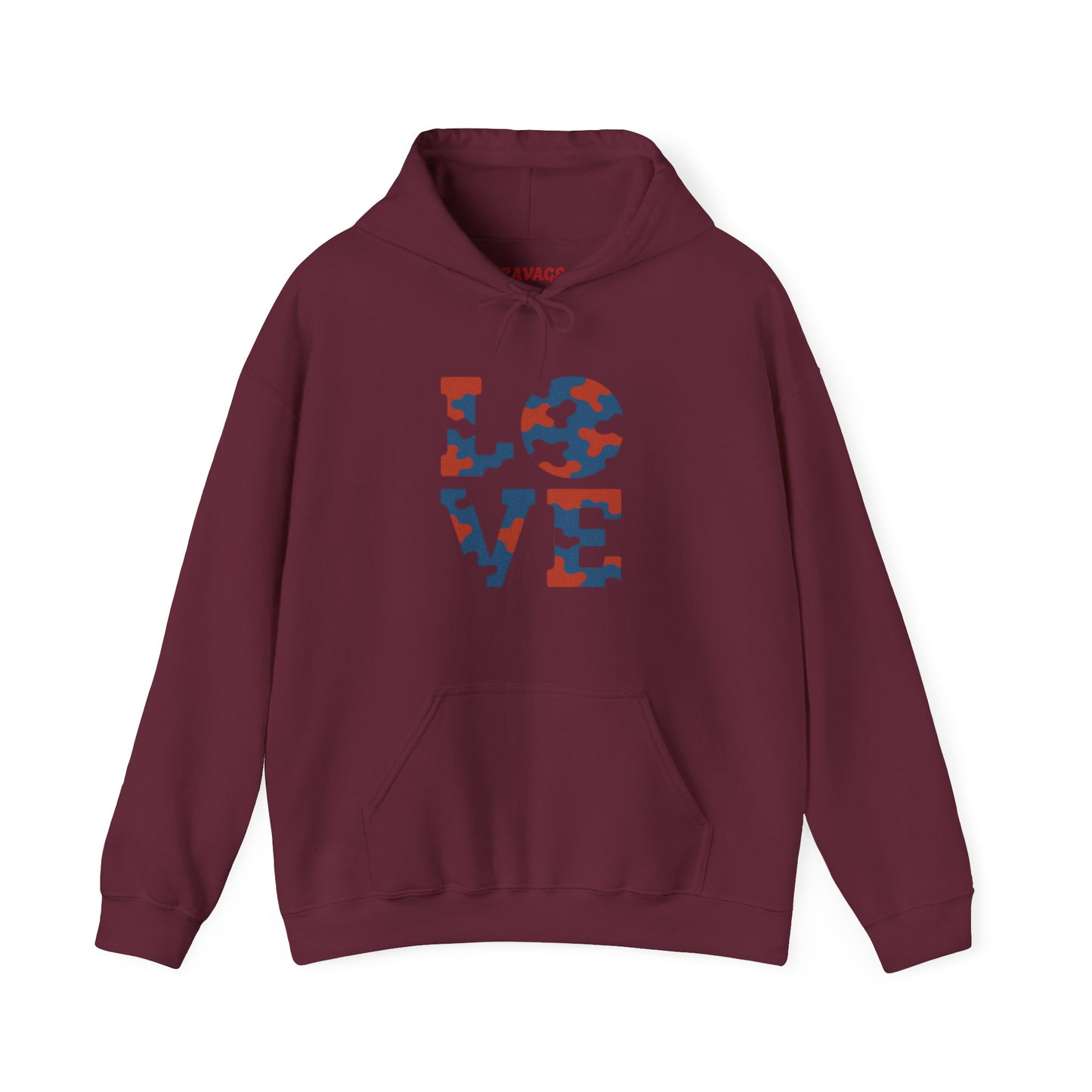 Unisex Hooded Sweatshirt with 'LOVE' Design - Cozy Gift for Friends, Valentine's Day, Casual Wear, Relaxation, Everyday Use