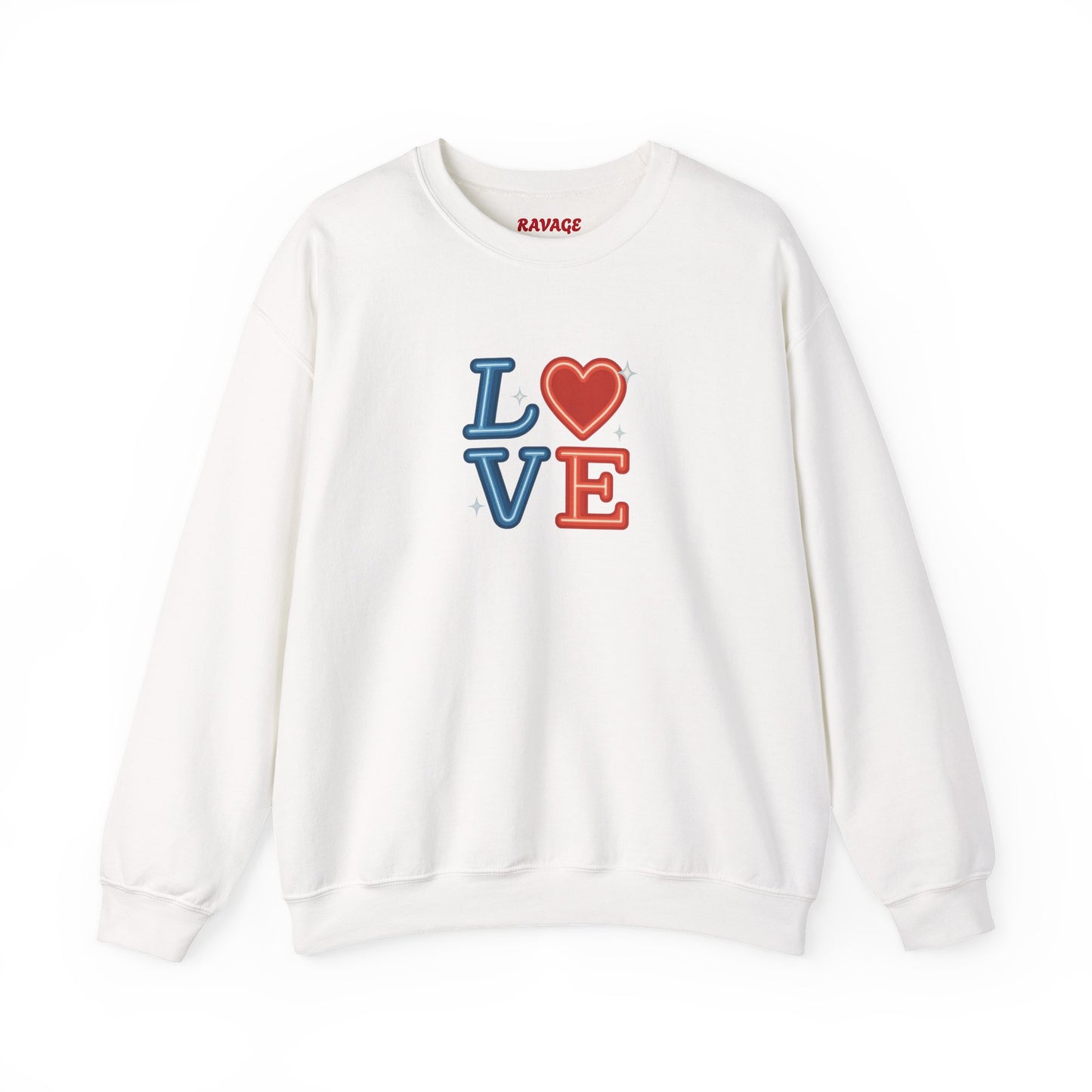 Patriotic Love Sweatshirt | Unisex Crewneck, Cozy Top for Celebrations, Gifts, Independence Day, Casual Style, Everyday Comfort