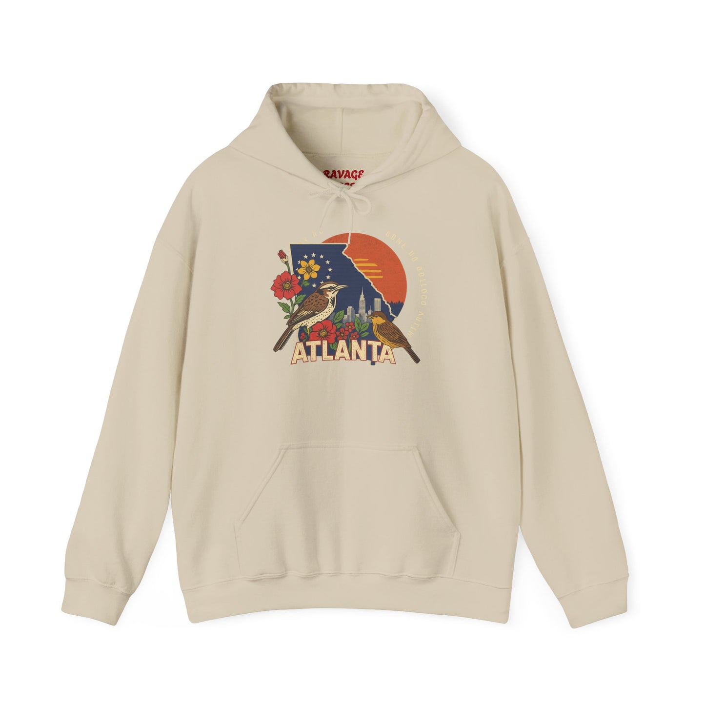 Atlanta Vintage Hoodie | Retro Style Hooded Sweatshirt, Cozy Fall & Winter Wear, Travel Gift for Atlanta Lovers