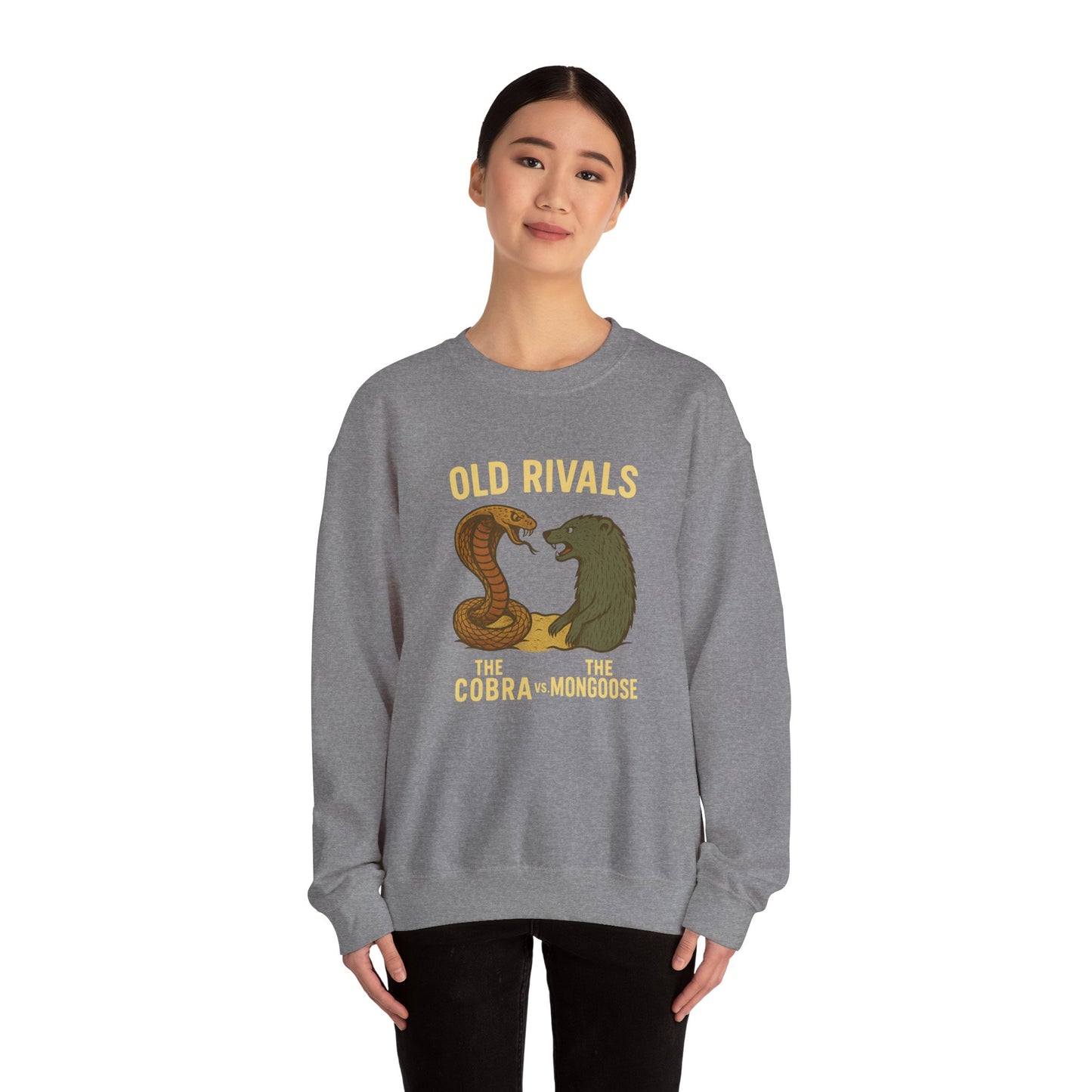 Combat Crewneck Sweatshirt | Old Rivals Cobra vs Mongoose Sweatshirt | Unisex Holiday Gift | Cozy Casual Wear | Perfect for Fans