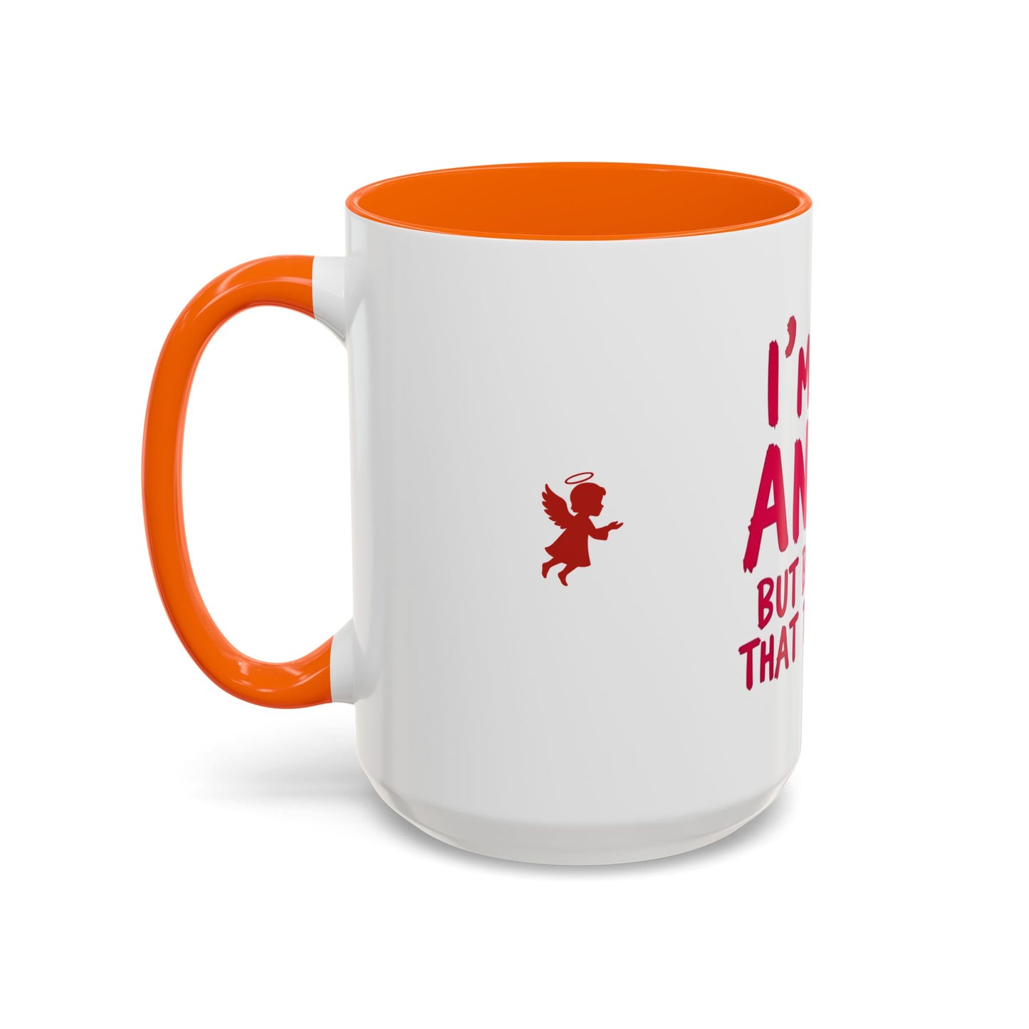 Humorous Accent Coffee Mug - Perfect Gift for Friends, Playful Coffee Lovers, Angel-Themed Decor, Birthday Present, Funny Quote Mugs