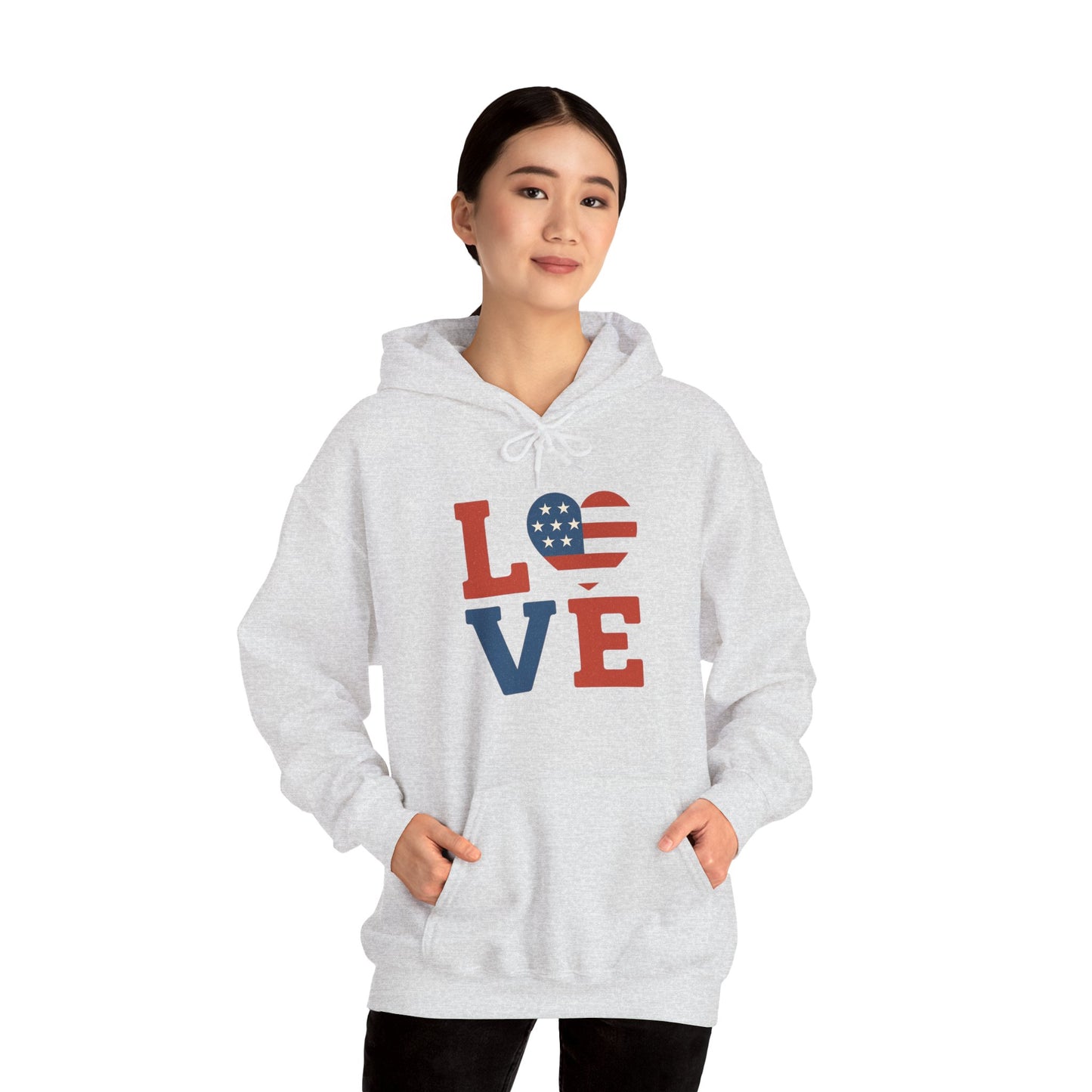 Unisex Hooded Sweatshirt with 'LOVE' Design - Cozy Gift for Friends, Valentine's Day, Casual Wear, Relaxation, Everyday Use