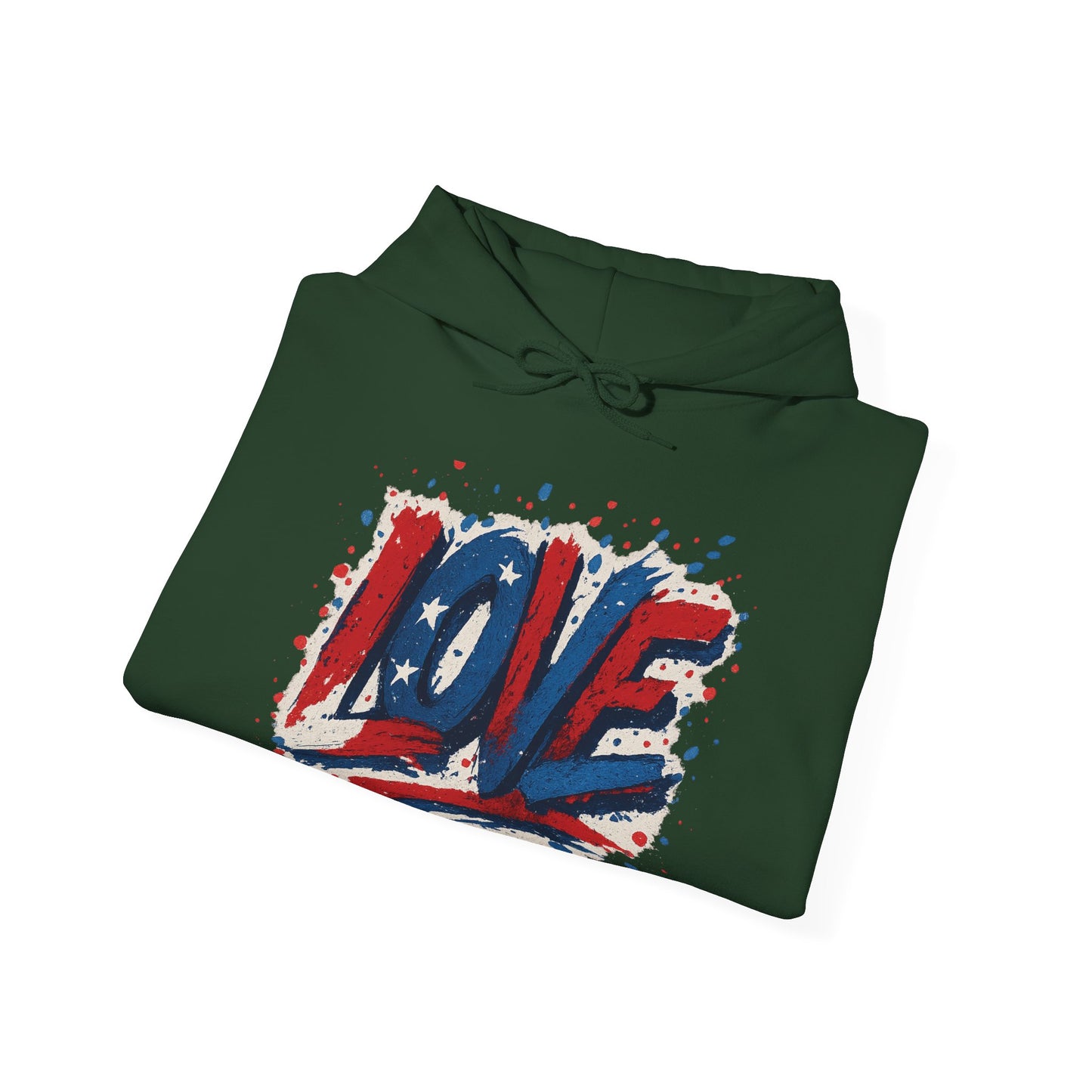 Unisex Hooded Sweatshirt with 'LOVE' Design - Cozy Gift for Friends, Valentine's Day, Casual Wear, Relaxation, Everyday Use