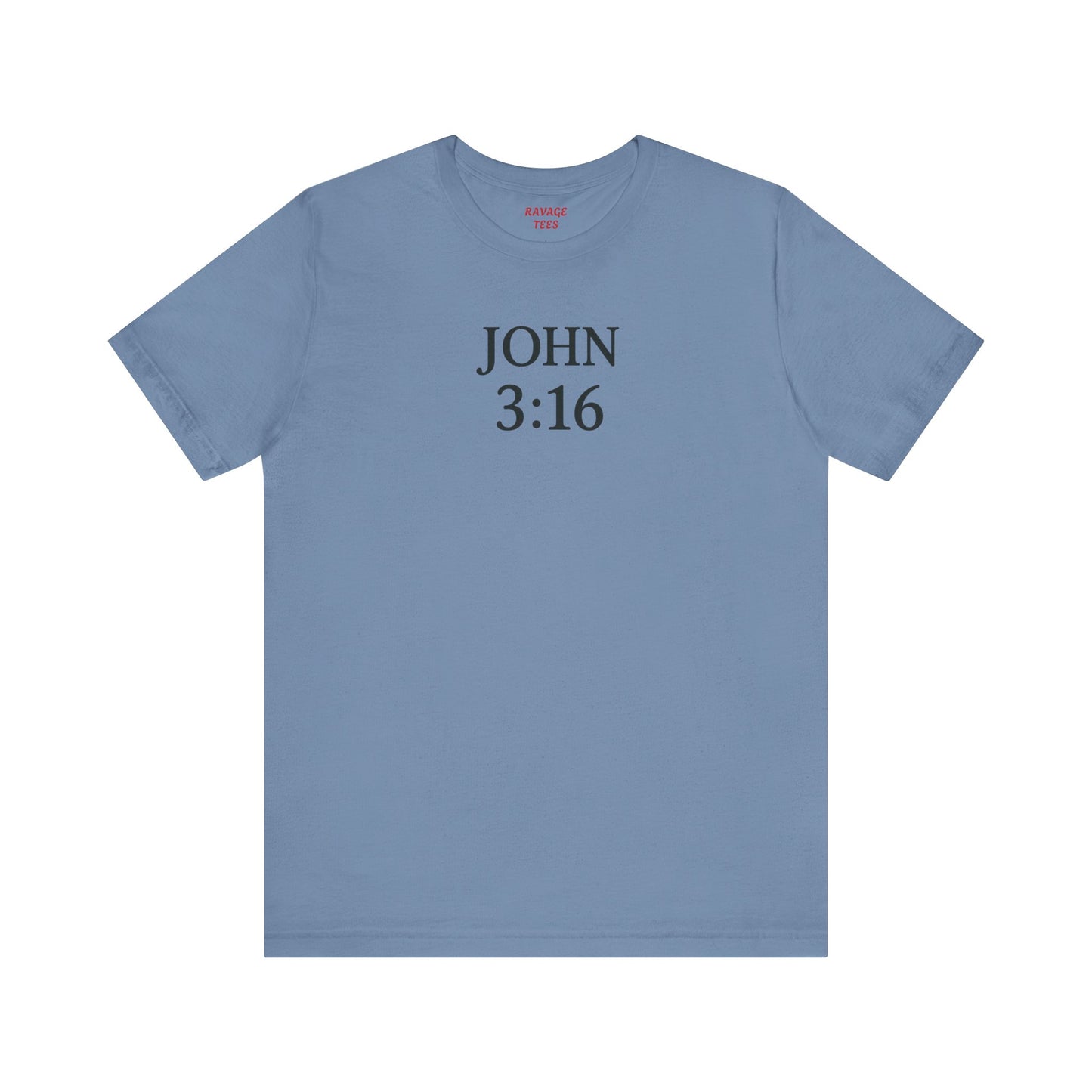 **JOHN 3:16 Faith-Inspired Unisex Tee – Christian Scripture T-Shirt, Religious Apparel, Inspirational Gift, Bible Verse Faith Shirt**