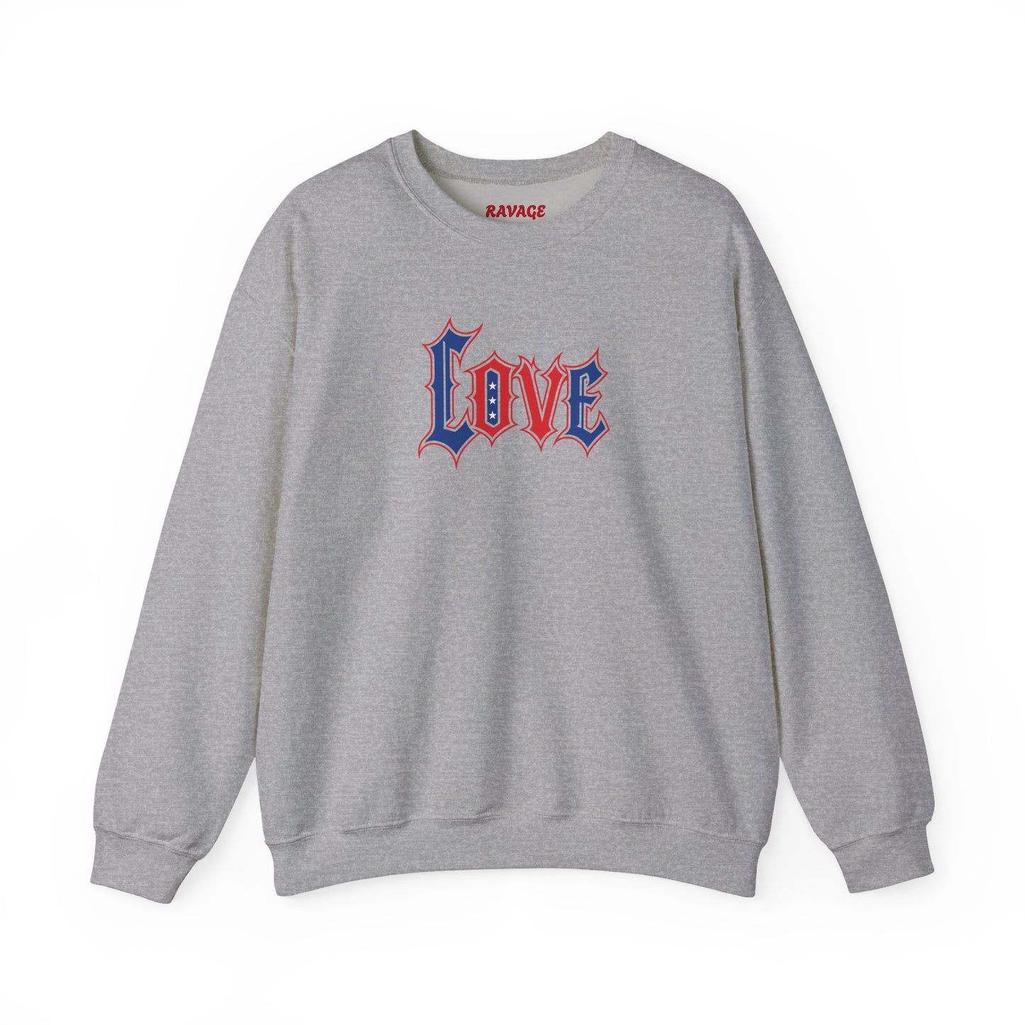 Patriotic Love Sweatshirt | Unisex Crewneck, Cozy Top for Celebrations, Gifts, Independence Day, Casual Style, Everyday Comfort