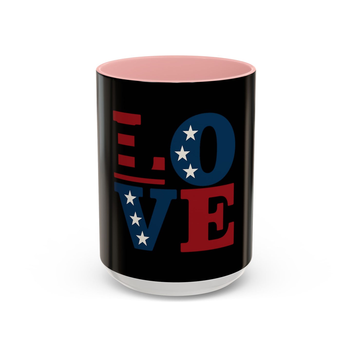 Patriotic Love Coffee Mug | 11 & 15oz Ceramic Cup | Perfect for Independence Day, Valentine's Day, and Everyday Use