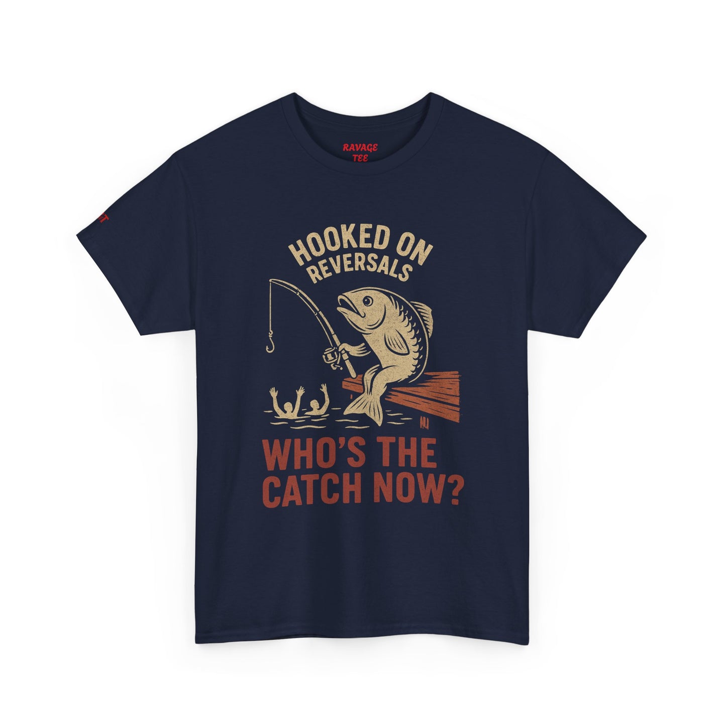 Hooked on Reversals Fishing Tee - Unisex Cotton T-Shirt for Fishing Lovers, Great for Outdoors, Gift for Dad, Summer Apparel, Casual Wear