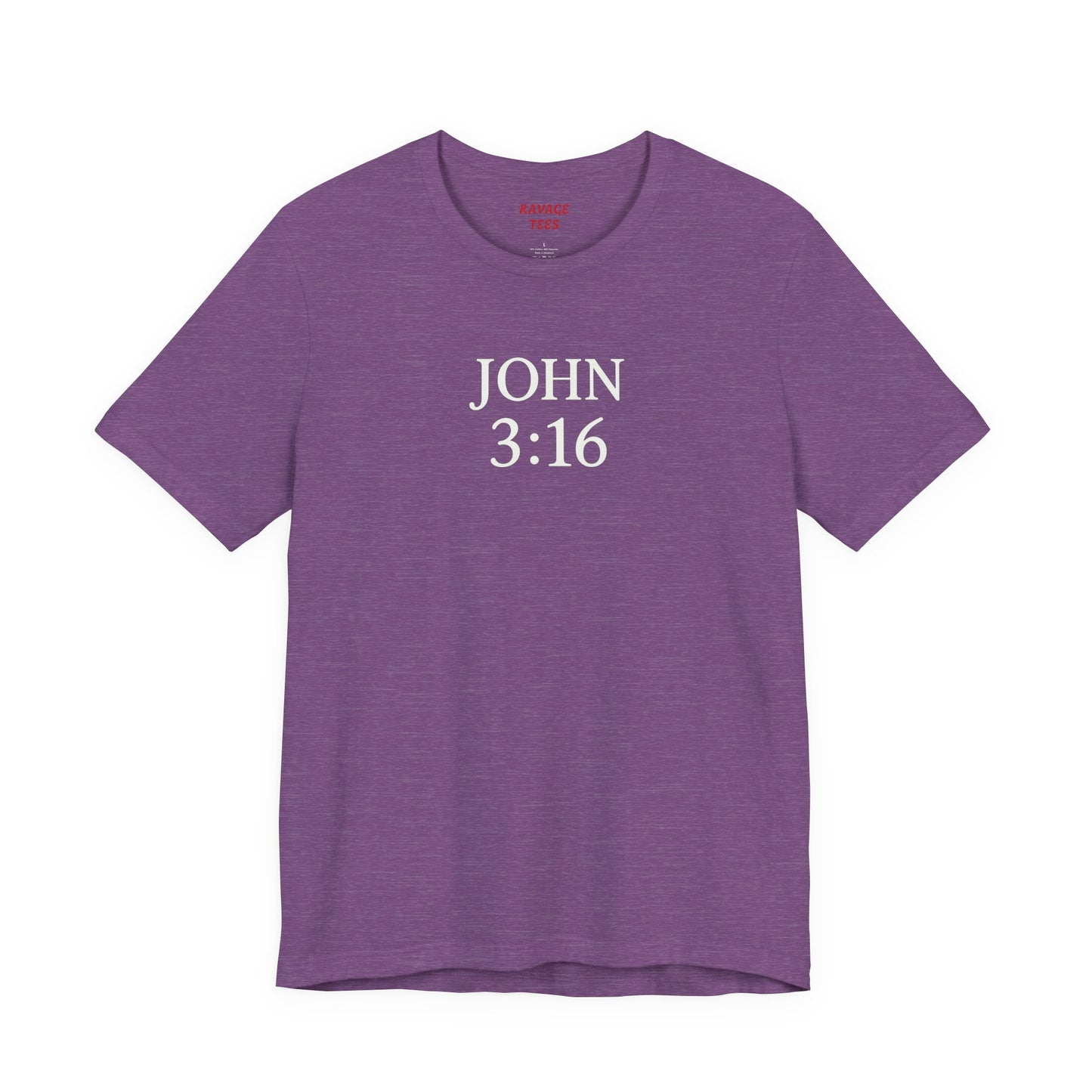 **JOHN 3:16 Faith-Inspired Unisex Tee – Christian Scripture T-Shirt, Religious Apparel, Inspirational Gift, Bible Verse Faith Shirt**