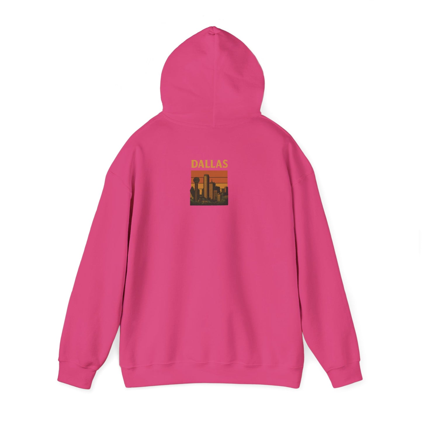 DALLAS Unisex Hoodie – Cozy Sweatshirt, Casual Travel Souvenir, Relaxed Streetwear Gift for Nature & City Lovers