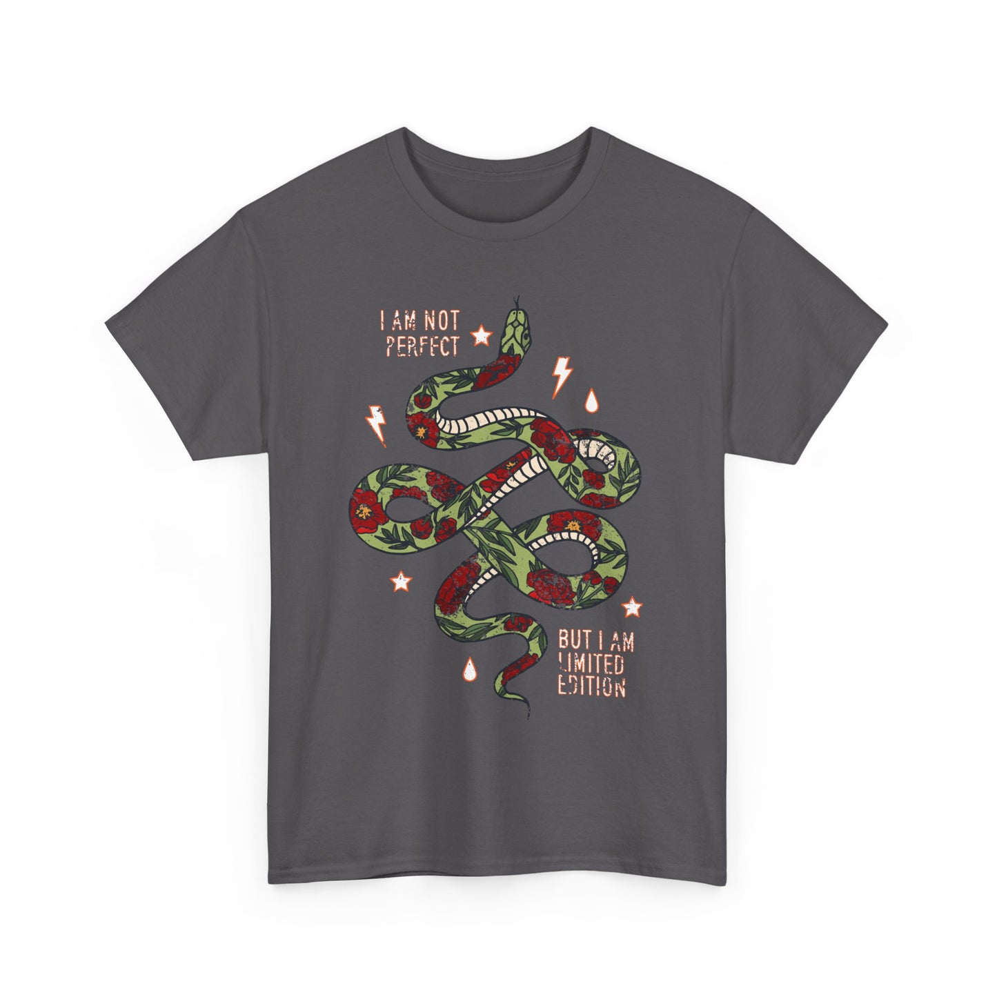 Trendy Unisex Tee, I Am Not Perfect Snake Design Shirt, Casual Wear, Gift for Nature Lovers, Eco-Friendly Fashion