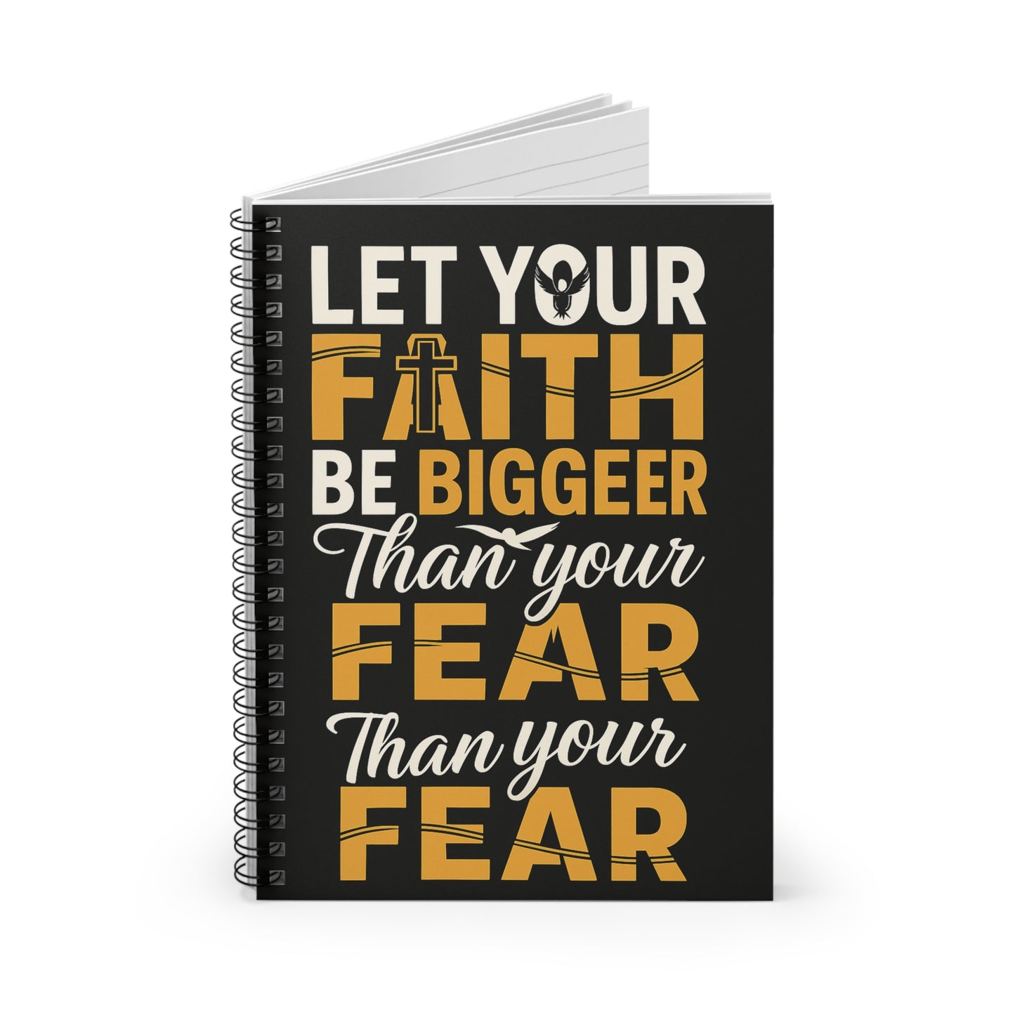 Inspirational Spiral Notebook - Faith Over Fear