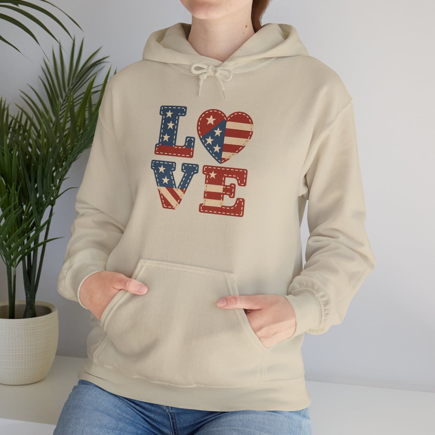 Unisex Hooded Sweatshirt with 'LOVE' Design - Cozy Gift for Friends, Valentine's Day, Casual Wear, Relaxation, Everyday Use