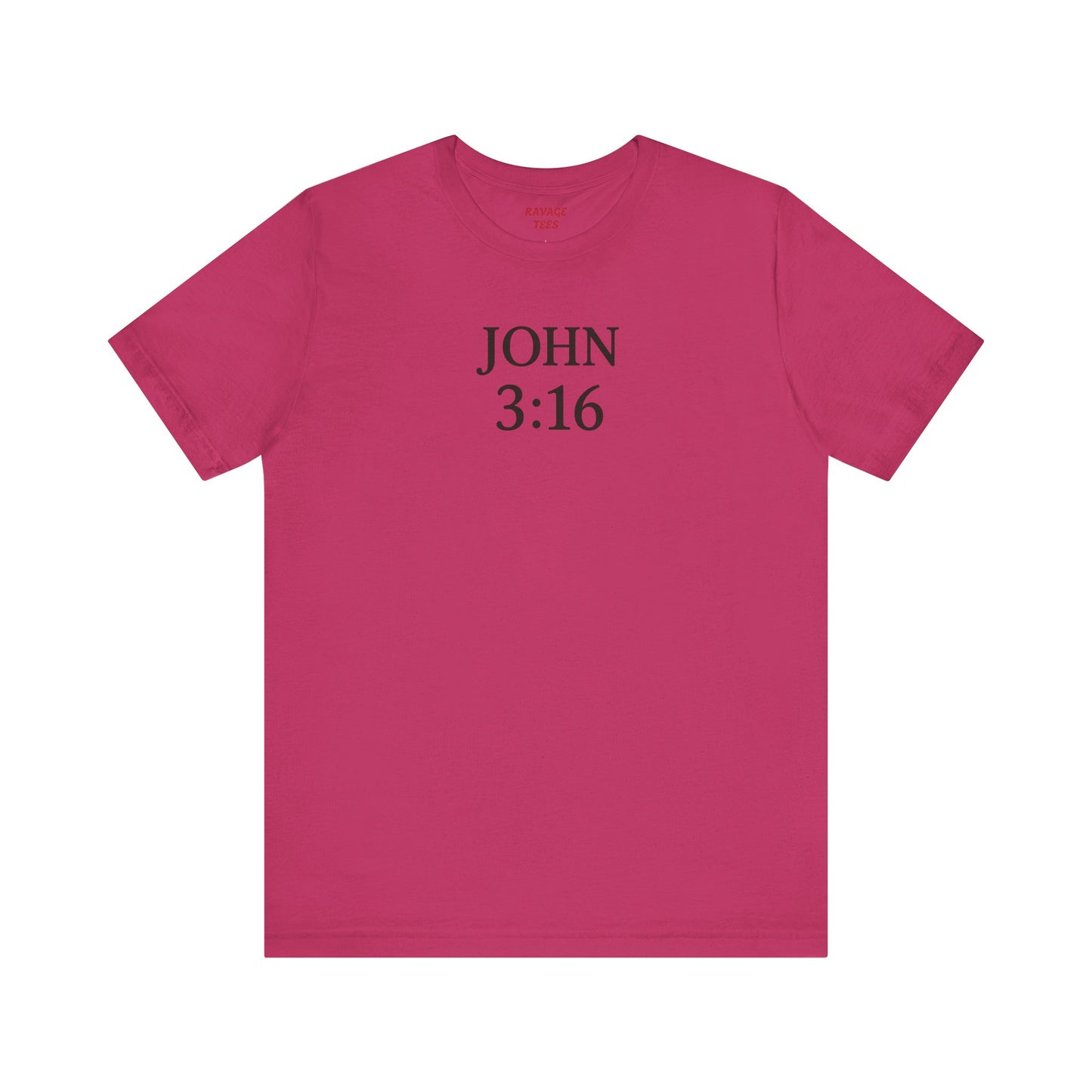 **JOHN 3:16 Faith-Inspired Unisex Tee – Christian Scripture T-Shirt, Religious Apparel, Inspirational Gift, Bible Verse Faith Shirt**