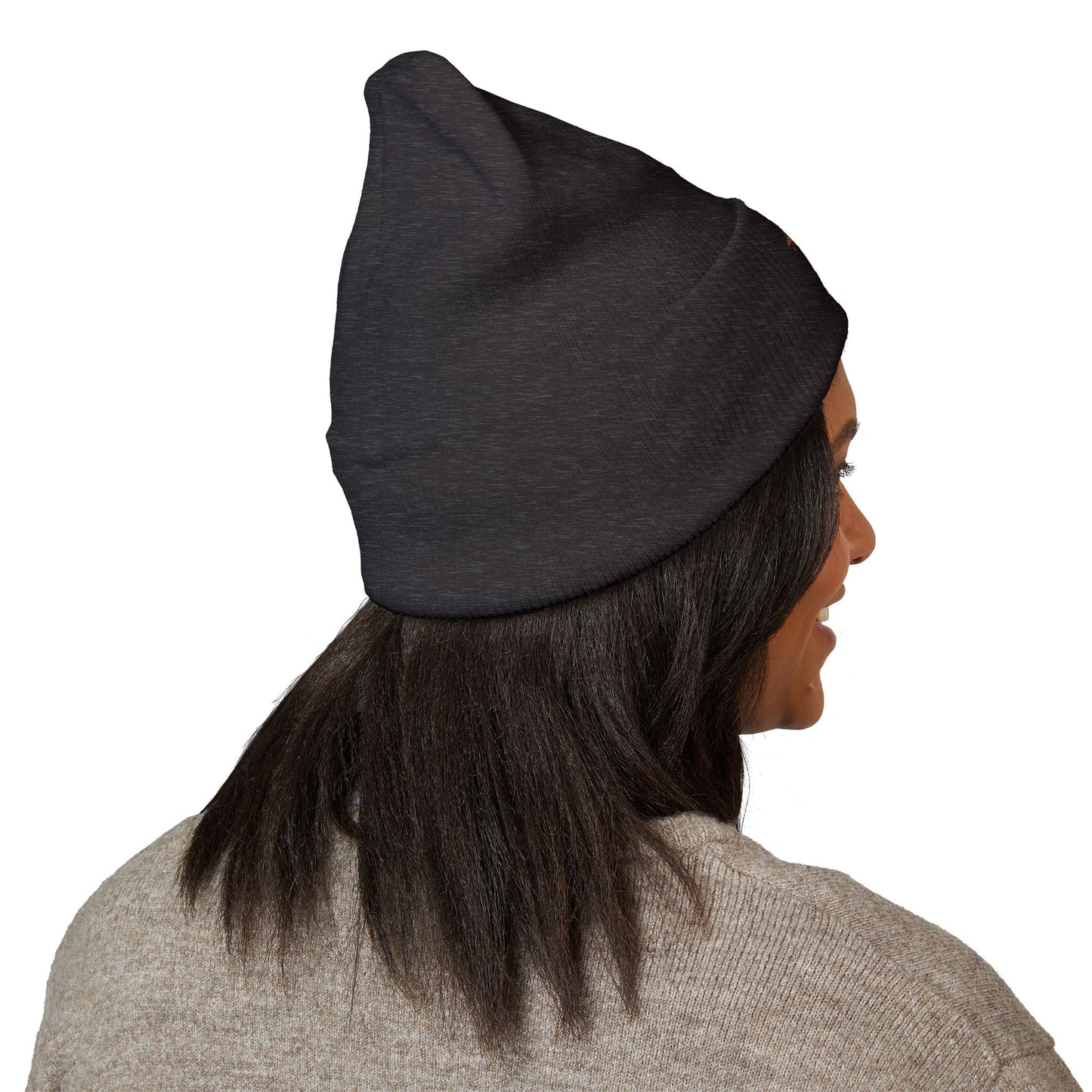 Classic Cuffed Beanie with Embroidered Cross Design - Cozy Gift for Winter, Religious Wear, Fashion Accessory, Holiday Beanie