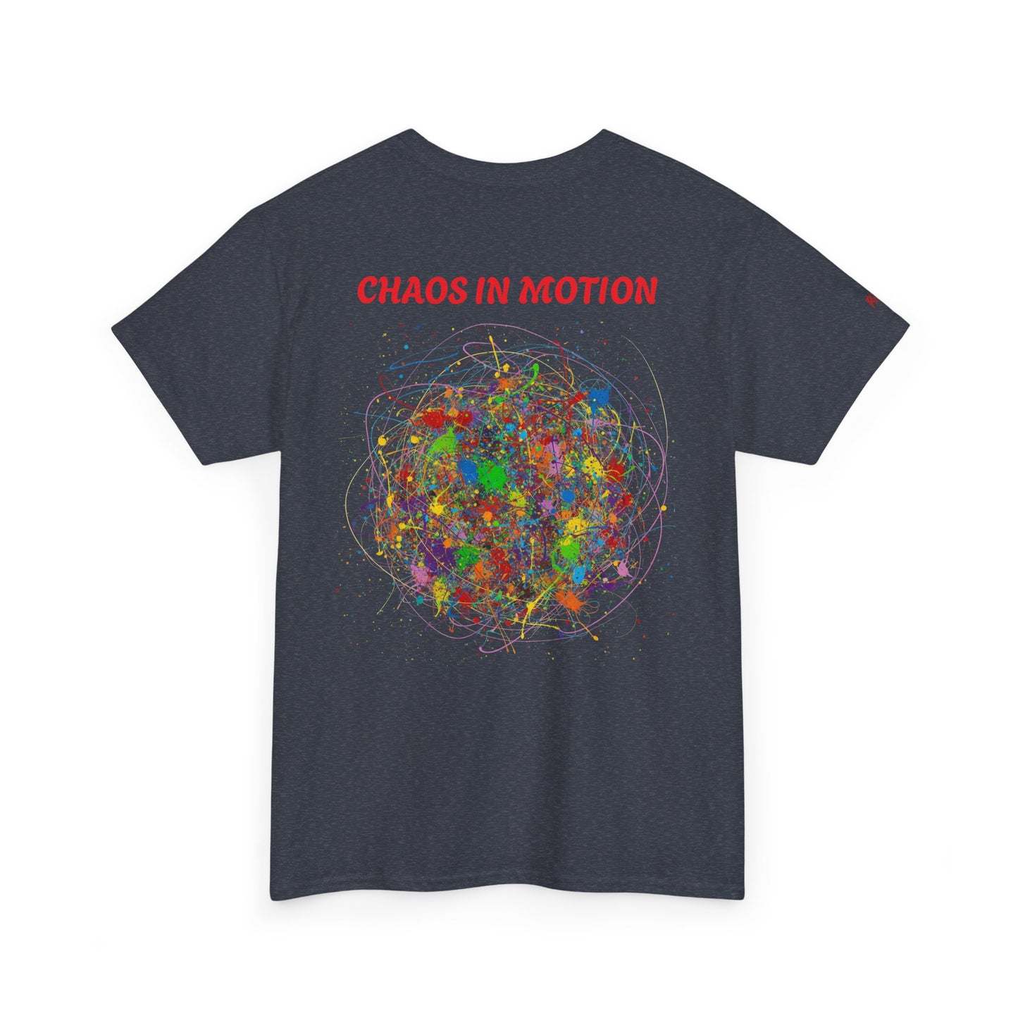 Dynamic Chaos Graphic Tee - Unisex Heavy Cotton T-Shirt, Casual Style