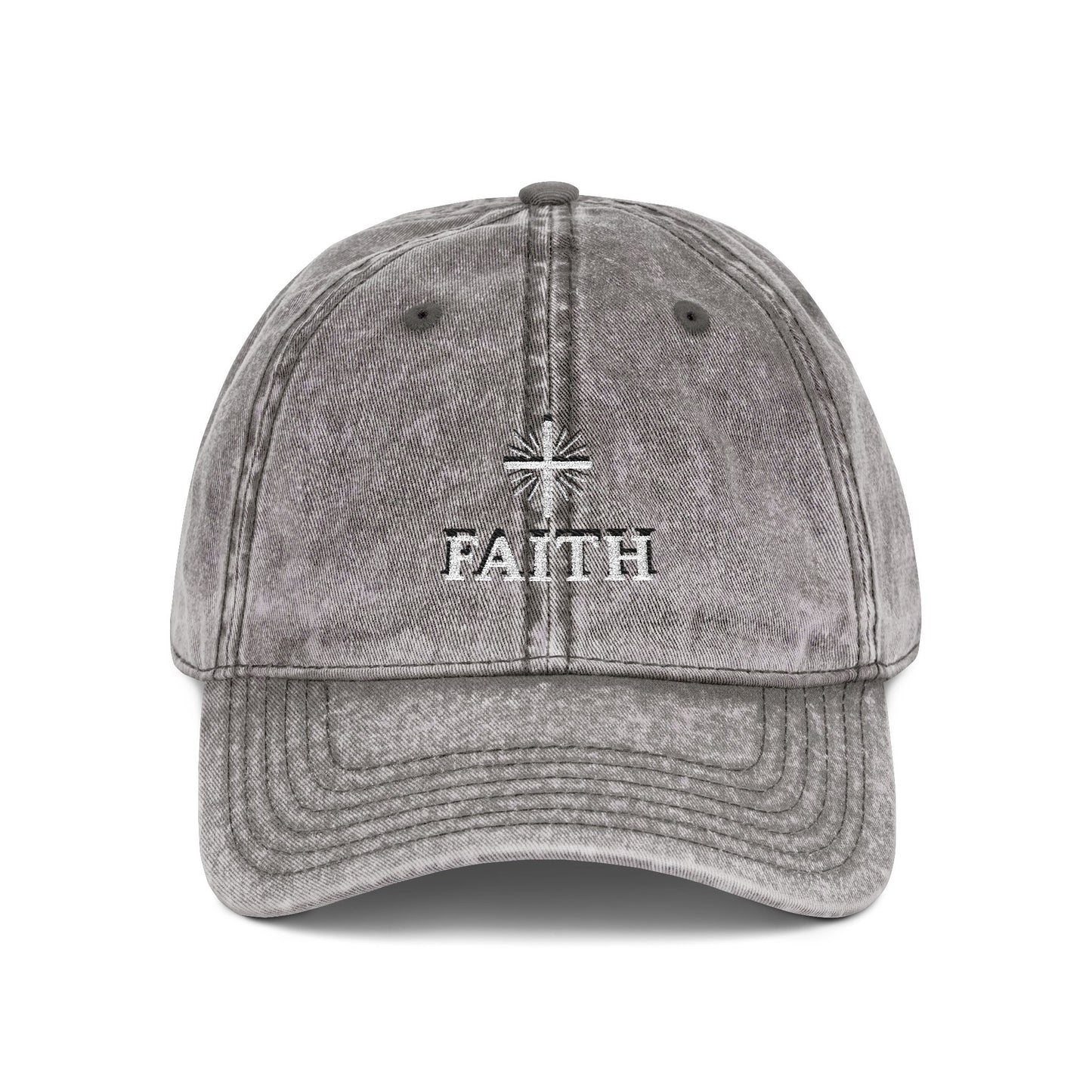 Vintage Faith Embroidered Cap, Inspirational Hat for Everyday Wear, Perfect Gift for Birthdays & Holidays