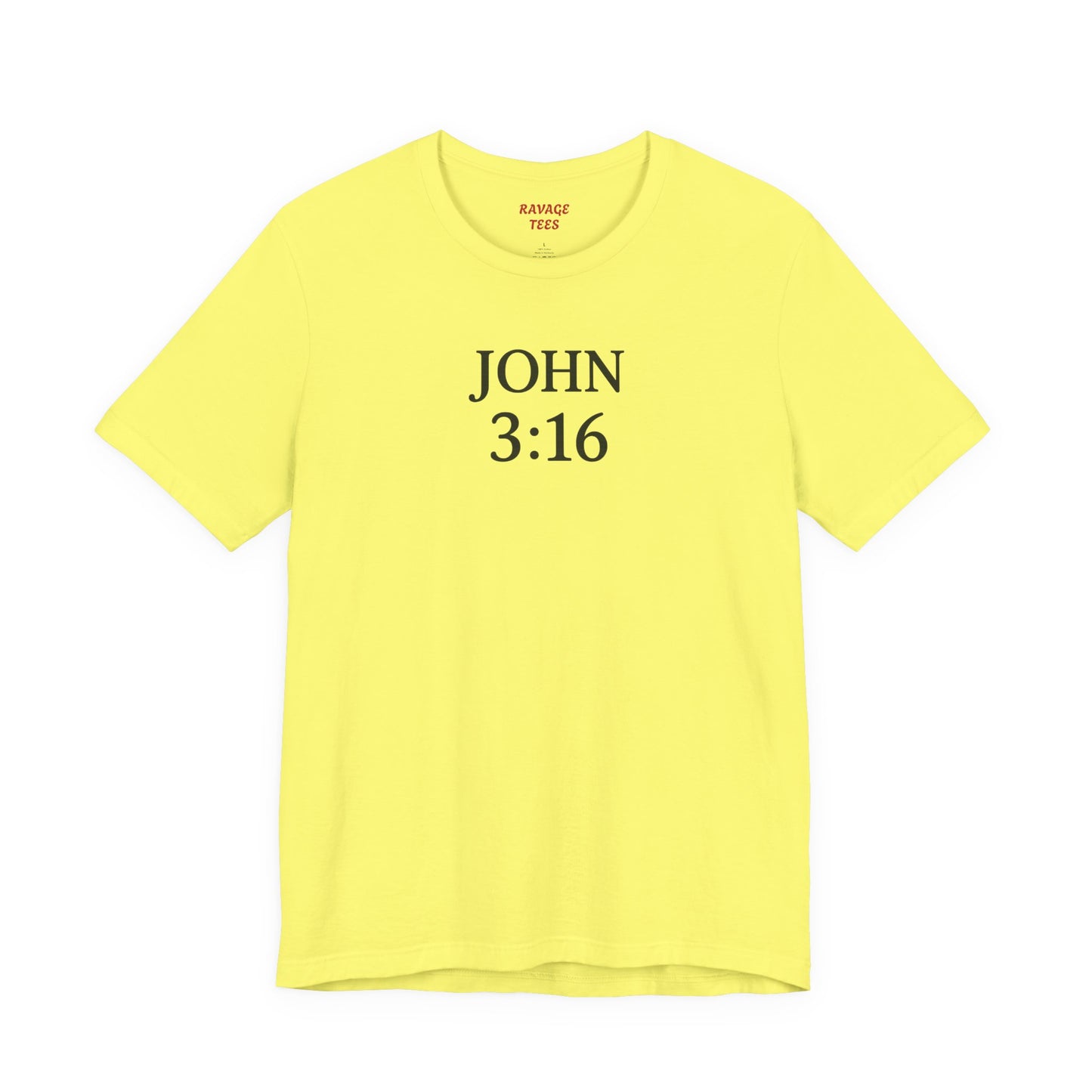 **JOHN 3:16 Faith-Inspired Unisex Tee – Christian Scripture T-Shirt, Religious Apparel, Inspirational Gift, Bible Verse Faith Shirt**