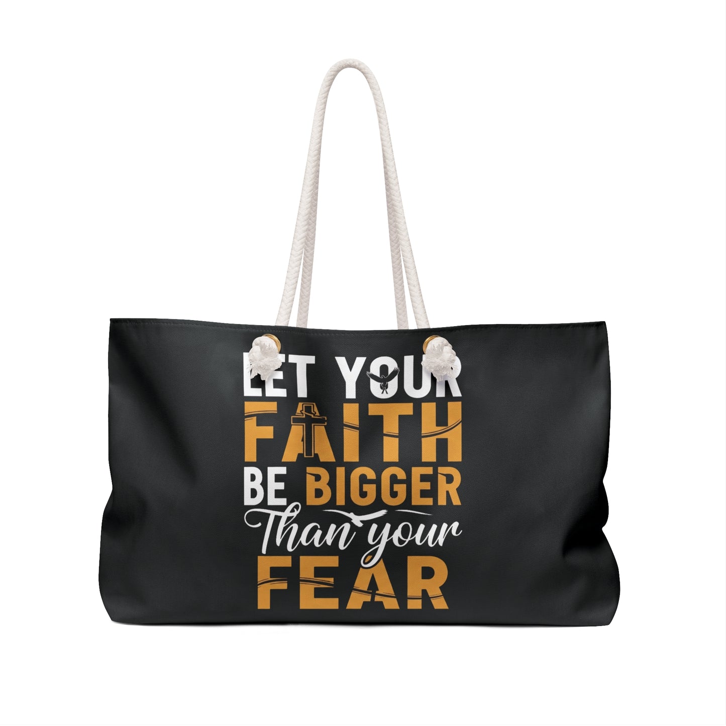 Faith-Inspired Weekender Bag | Large Tote for Travel, Gym, Beach, Faith Gifts, Spiritual Retreats