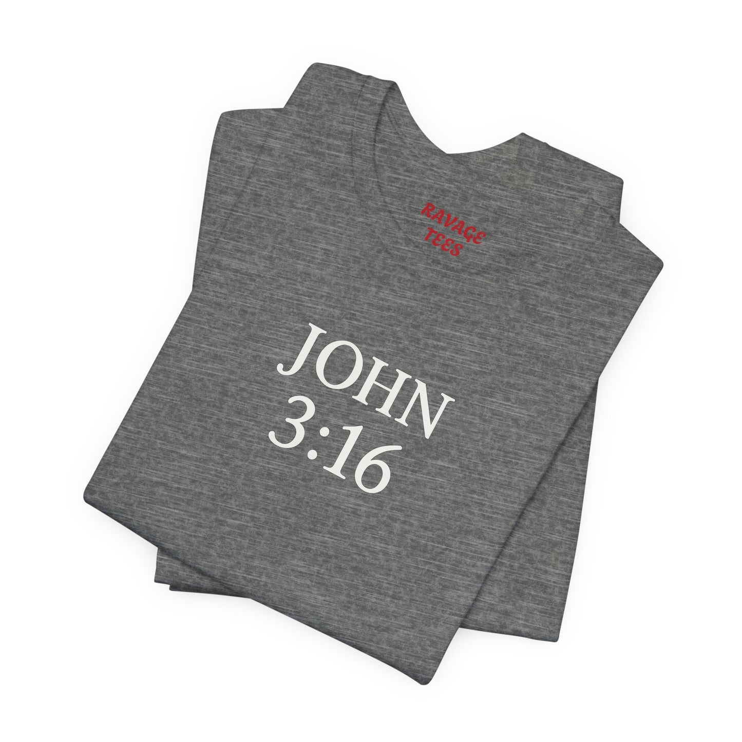 **JOHN 3:16 Faith-Inspired Unisex Tee – Christian Scripture T-Shirt, Religious Apparel, Inspirational Gift, Bible Verse Faith Shirt**