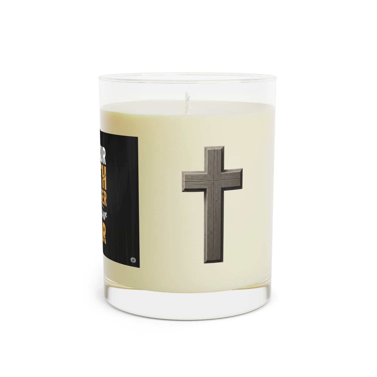 Faith-Inspired Scented Candle - Let Your Faith Be Bigger Than Your Fear, Spiritual Home Decor, Religious Gift, Inspirational Aroma