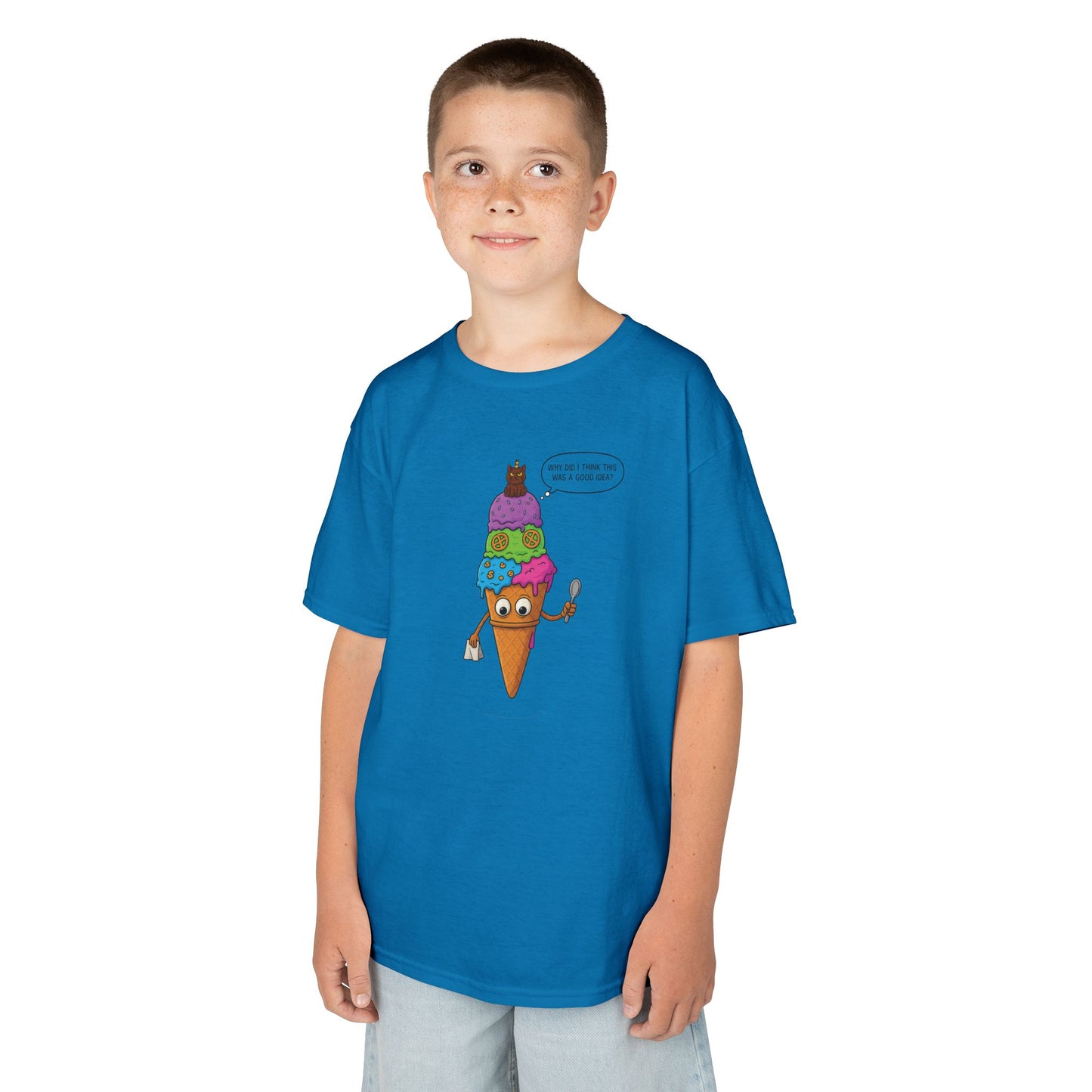 Kids Ice Cream Cone T-Shirt - Fun Summer Apparel, Perfect Gift for Birthdays, Playdates, Ice Cream Lovers, Family Outings