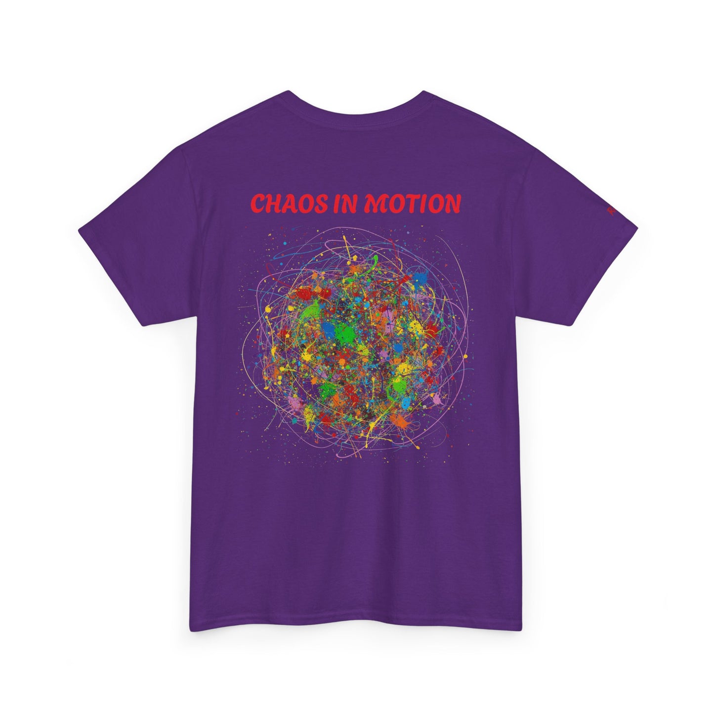 Dynamic Chaos Graphic Tee - Unisex Heavy Cotton T-Shirt, Casual Style