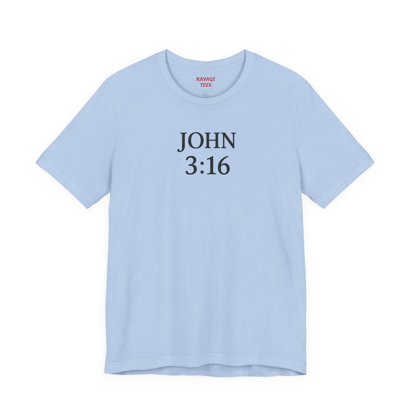 **JOHN 3:16 Faith-Inspired Unisex Tee – Christian Scripture T-Shirt, Religious Apparel, Inspirational Gift, Bible Verse Faith Shirt**