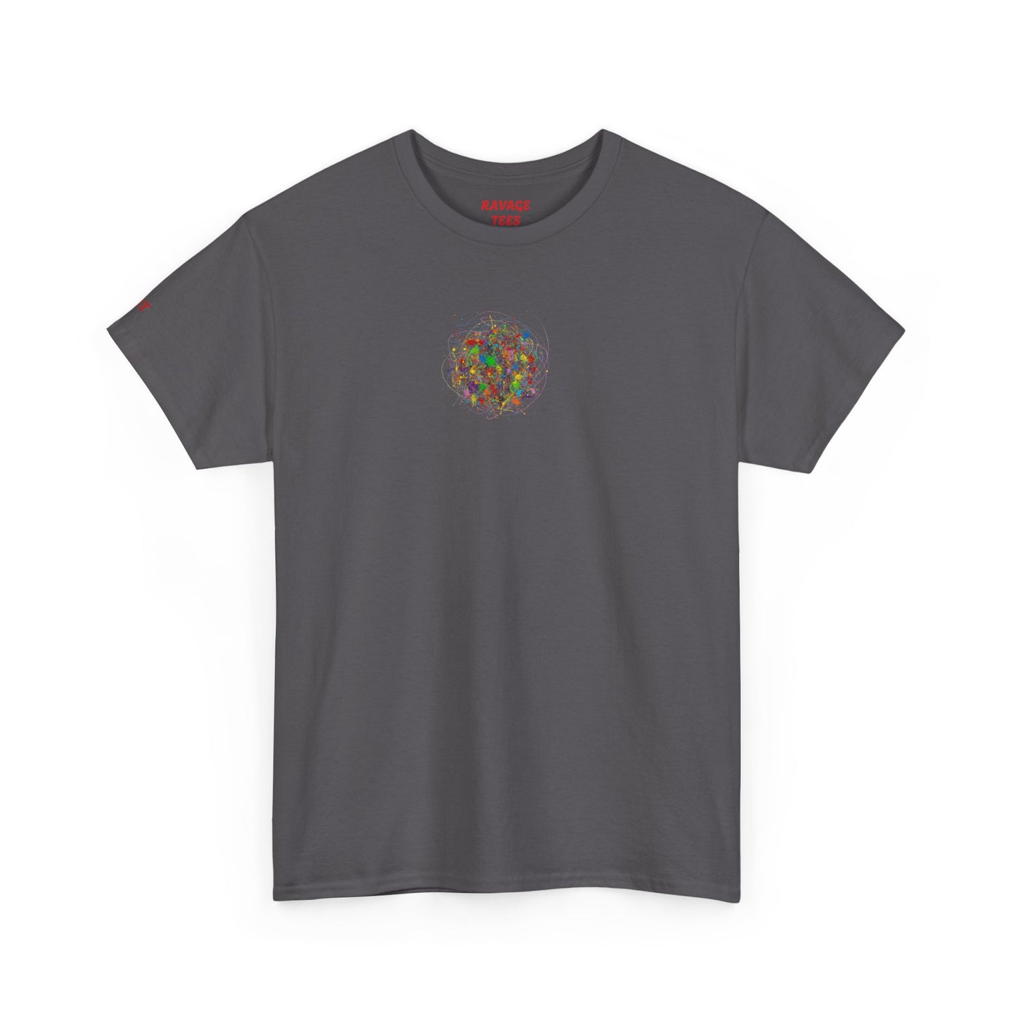 Dynamic Chaos Graphic Tee - Unisex Heavy Cotton T-Shirt, Casual Style