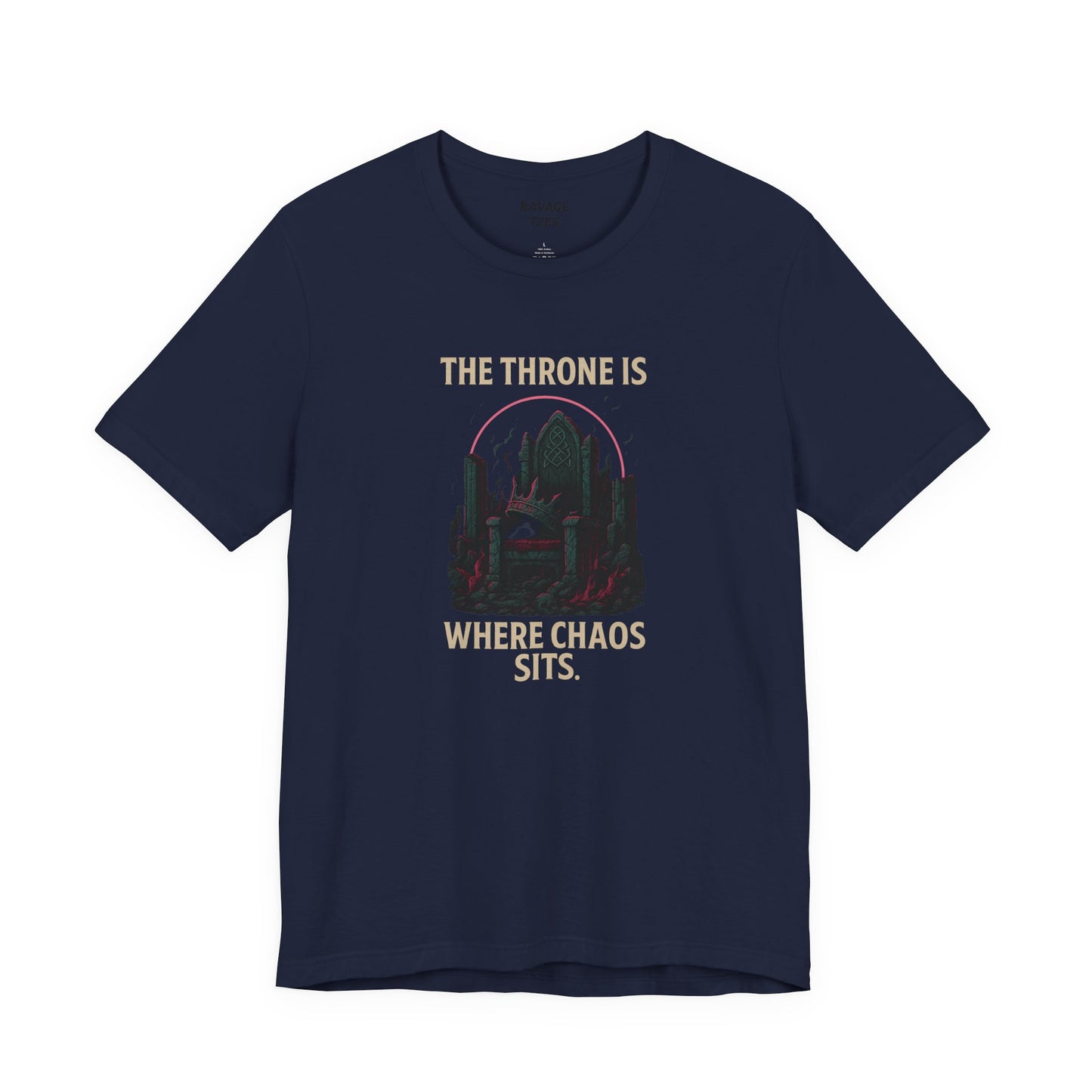 Chaos Throne Graphic Tee | Unisex T-Shirt | Funny Gamer Shirt | Trendy Casual Wear | Unique Gift Idea