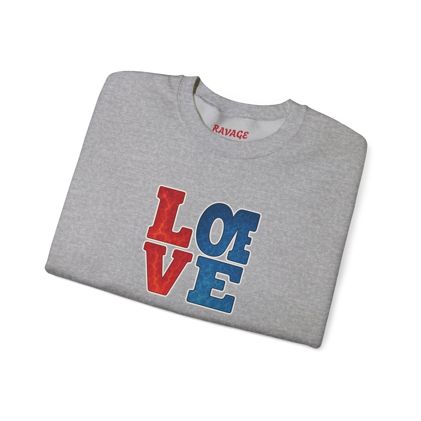 Patriotic Love Sweatshirt | Unisex Crewneck, Cozy Top for Celebrations, Gifts, Independence Day, Casual Style, Everyday Comfort