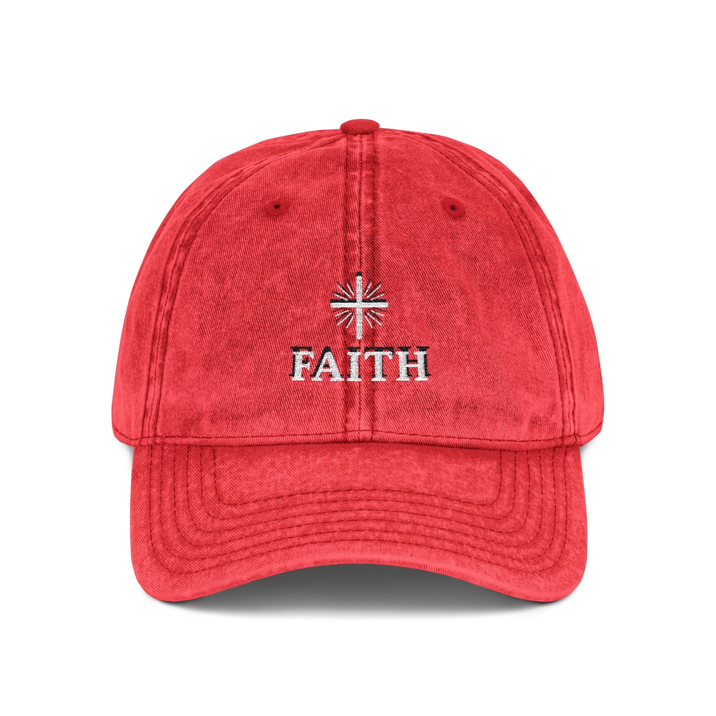 Vintage Faith Embroidered Cap, Inspirational Hat for Everyday Wear, Perfect Gift for Birthdays & Holidays