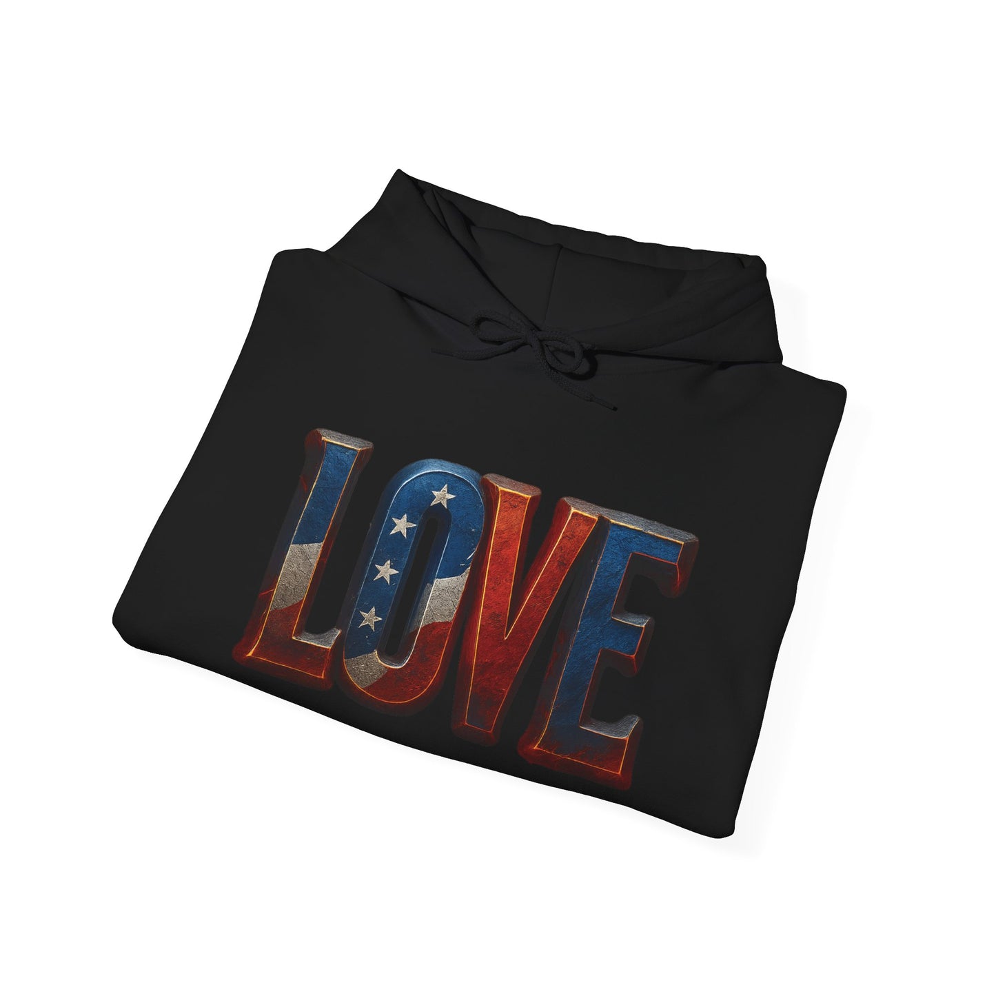 Unisex Hooded Sweatshirt with 'LOVE' Design - Cozy Gift for Friends, Valentine's Day, Casual Wear, Relaxation, Everyday Use