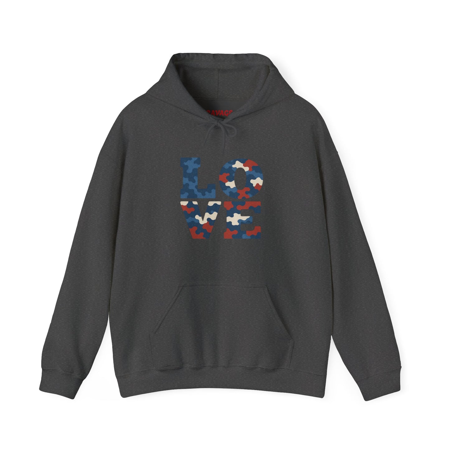 Unisex Hooded Sweatshirt with 'LOVE' Design - Cozy Gift for Friends, Valentine's Day, Casual Wear, Relaxation, Everyday Use