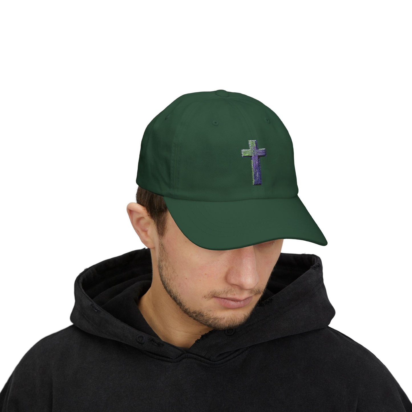 Classic Cap with Colorful Cross Design - Faith-Based Hat, Gift for Dads, Casual Wear, Stylish Accessory