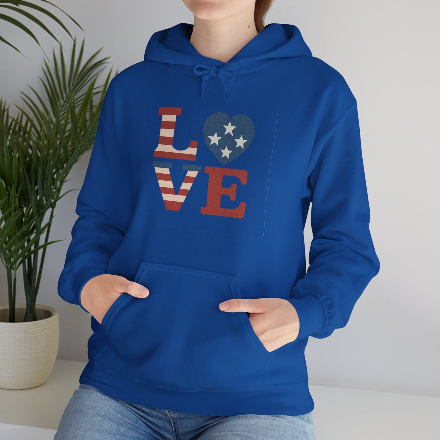 Unisex Hooded Sweatshirt with 'LOVE' Design - Cozy Gift for Friends, Valentine's Day, Casual Wear, Relaxation, Everyday Use