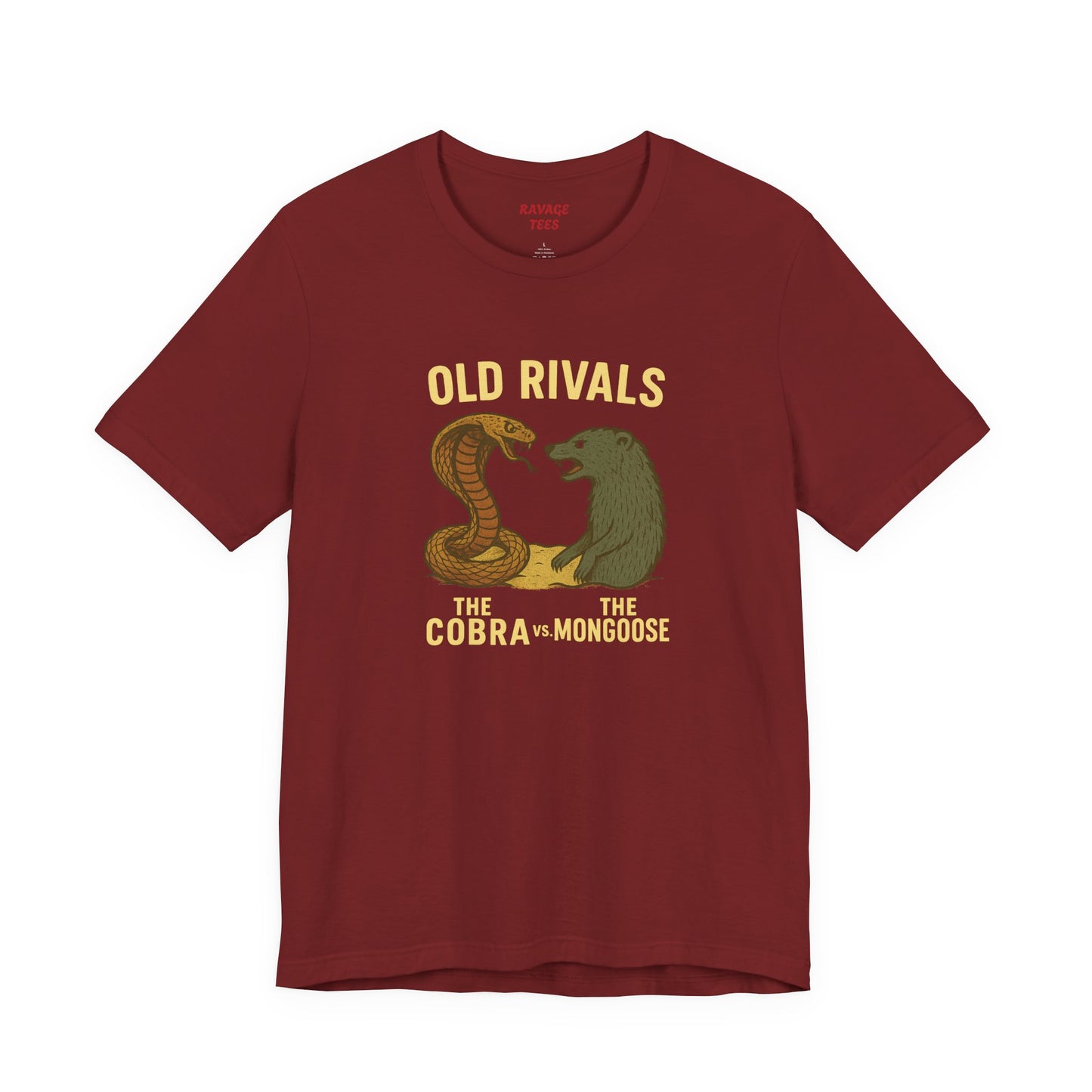 Vintage Rivalry Tee - Cobra vs Mongoose T-Shirt, Retro Graphic Outdoor Adventure Shirt, Perfect Gift for Animal Lovers