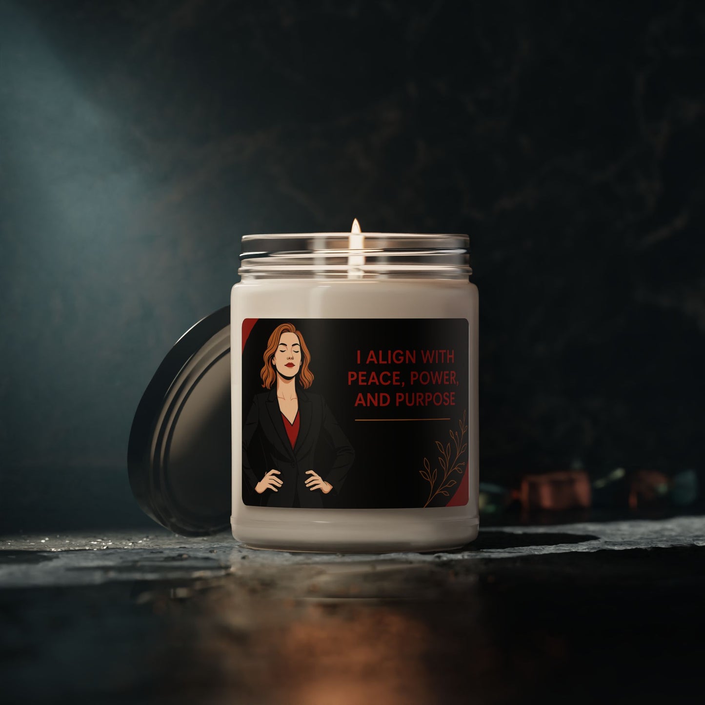 Empowering Scented Candle, Mindful Relaxation Gift, Self-Care, Peace & Purpose Decor, Aromatherapy Candle, Motivational Home Fragrance