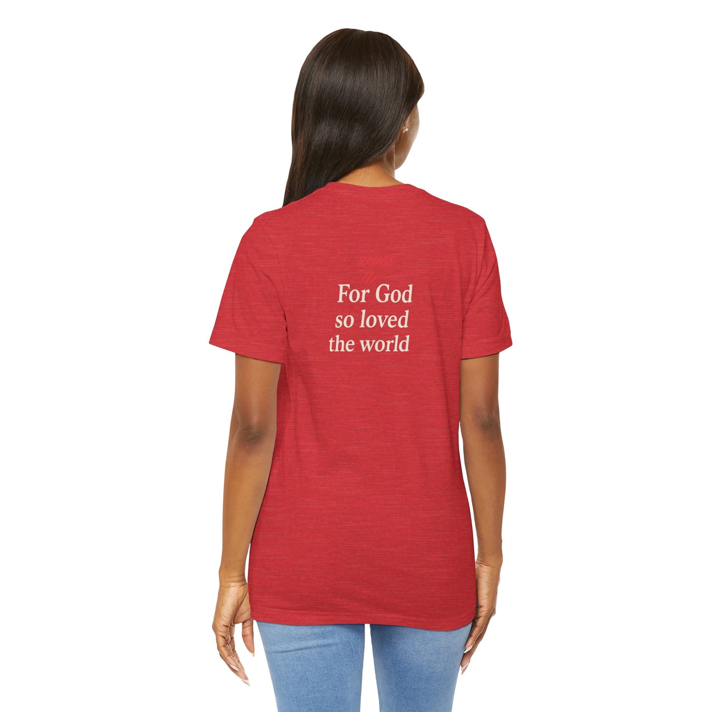 **JOHN 3:16 Faith-Inspired Unisex Tee – Christian Scripture T-Shirt, Religious Apparel, Inspirational Gift, Bible Verse Faith Shirt**
