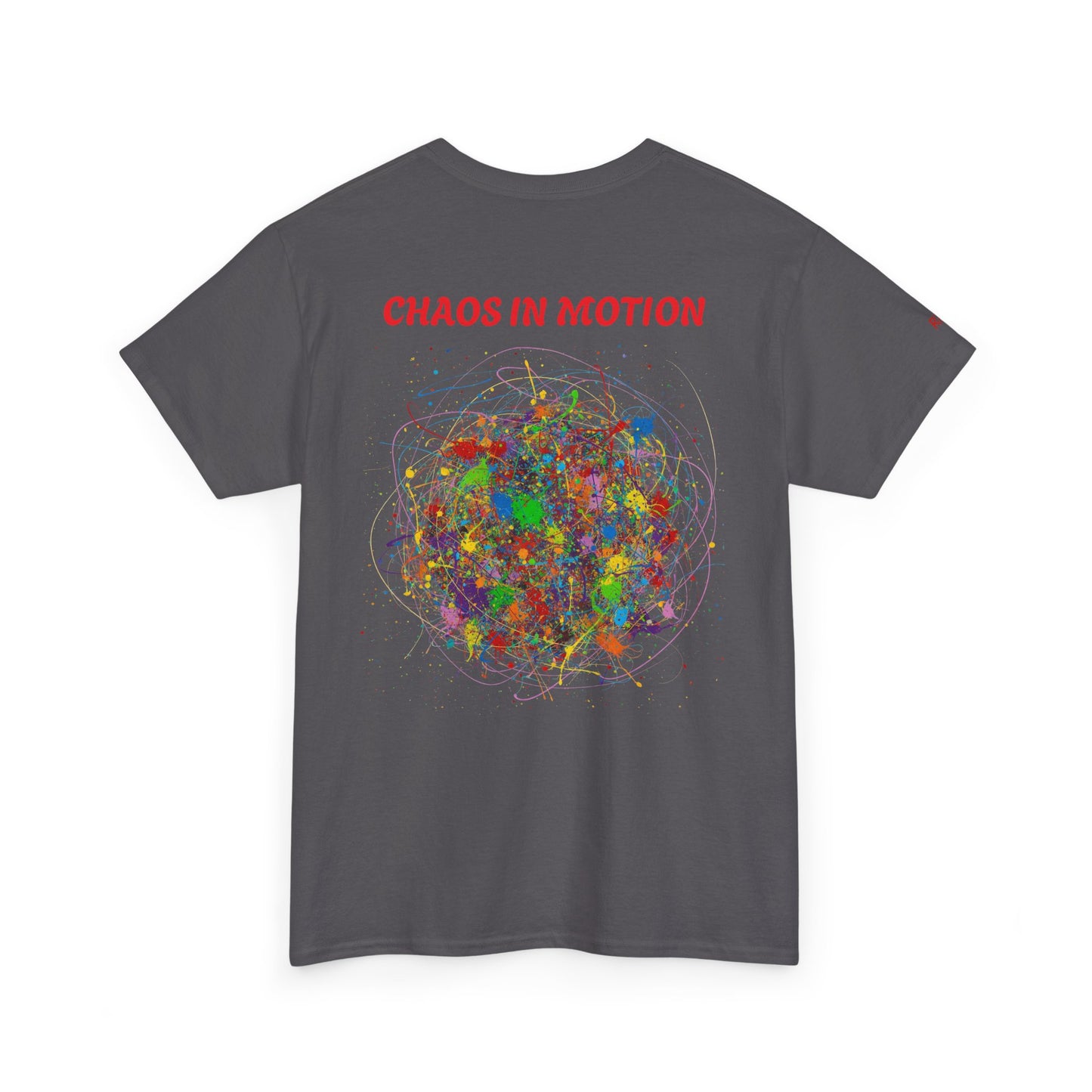 Dynamic Chaos Graphic Tee - Unisex Heavy Cotton T-Shirt, Casual Style