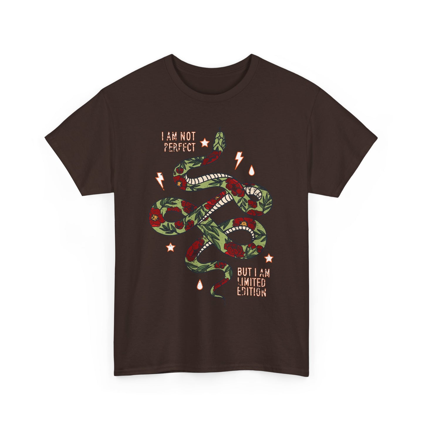 Trendy Unisex Tee, I Am Not Perfect Snake Design Shirt, Casual Wear, Gift for Nature Lovers, Eco-Friendly Fashion