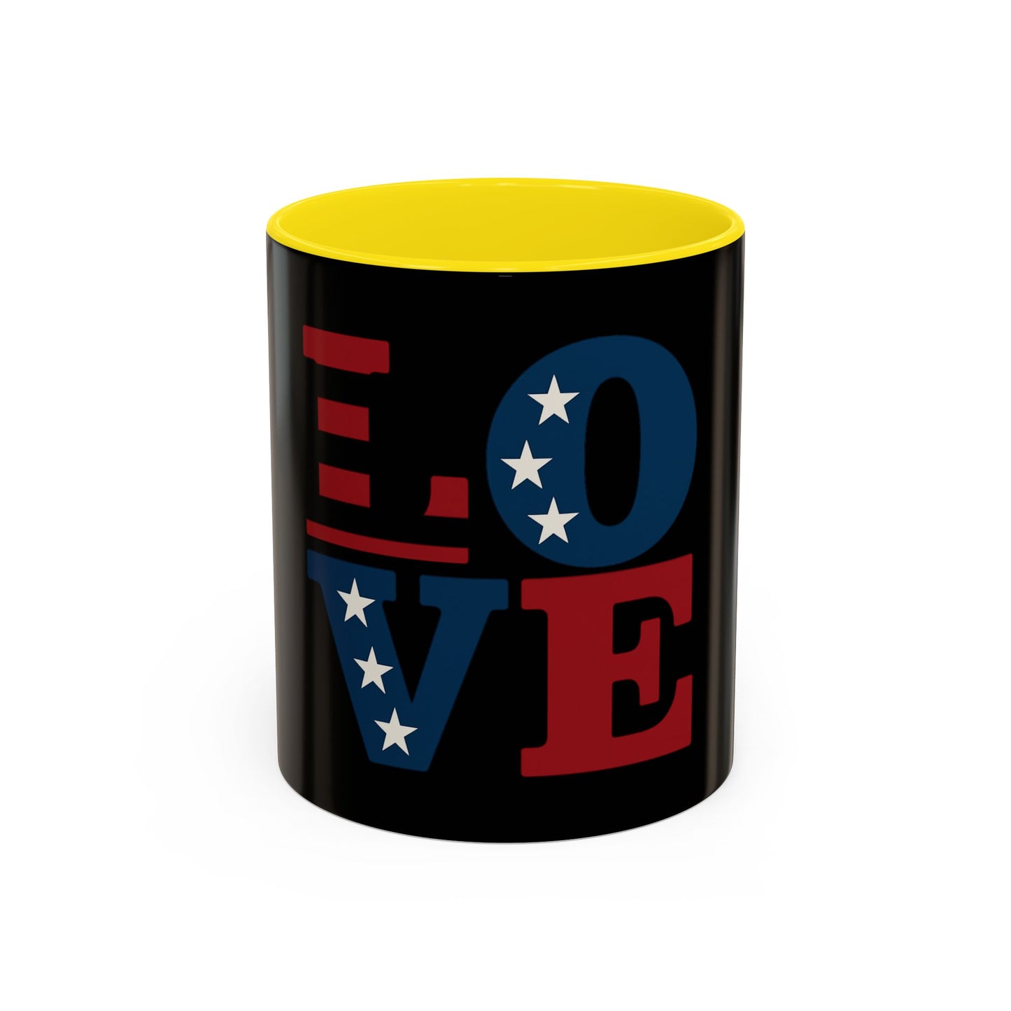 Patriotic Love Coffee Mug | 11 & 15oz Ceramic Cup | Perfect for Independence Day, Valentine's Day, and Everyday Use
