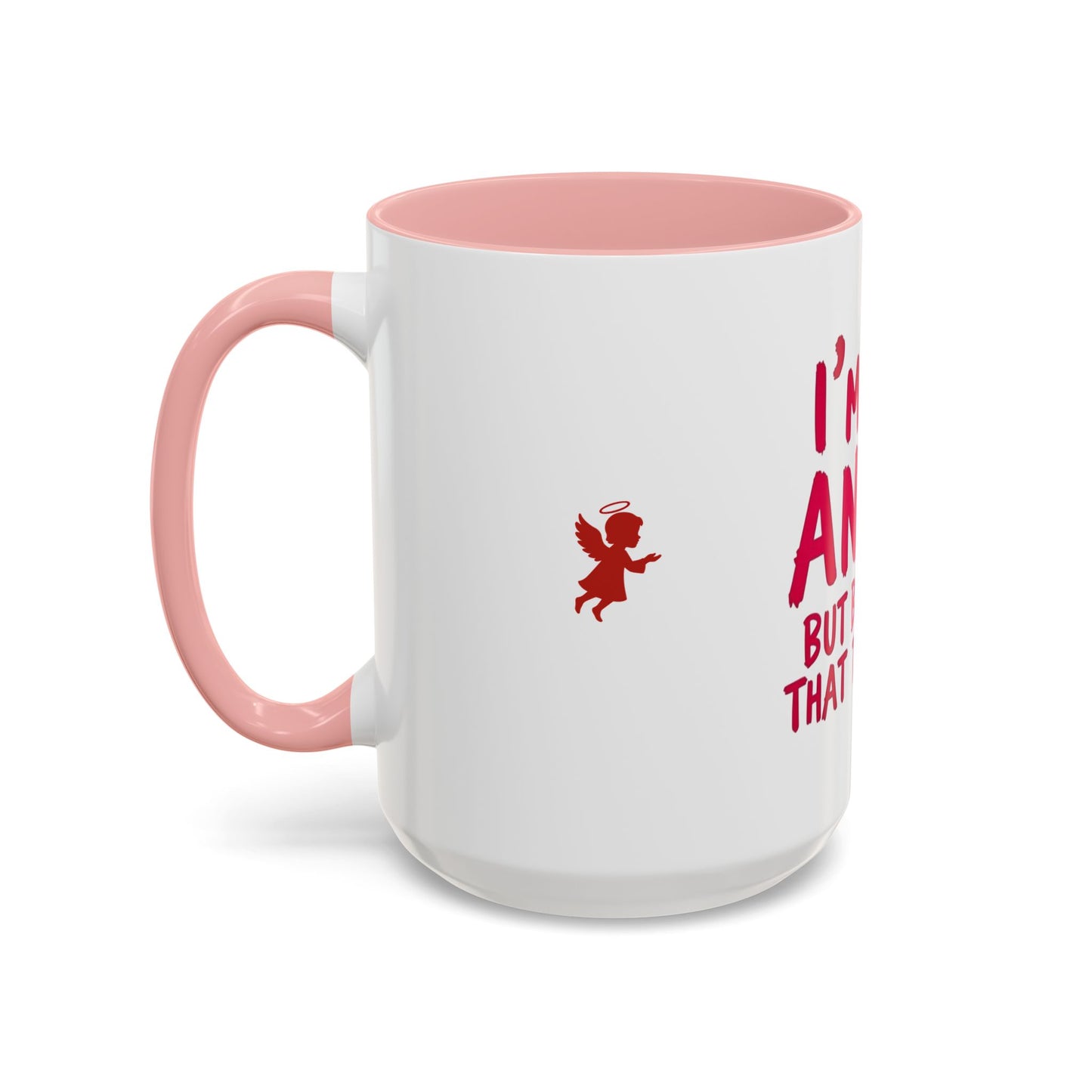 Humorous Accent Coffee Mug - Perfect Gift for Friends, Playful Coffee Lovers, Angel-Themed Decor, Birthday Present, Funny Quote Mugs