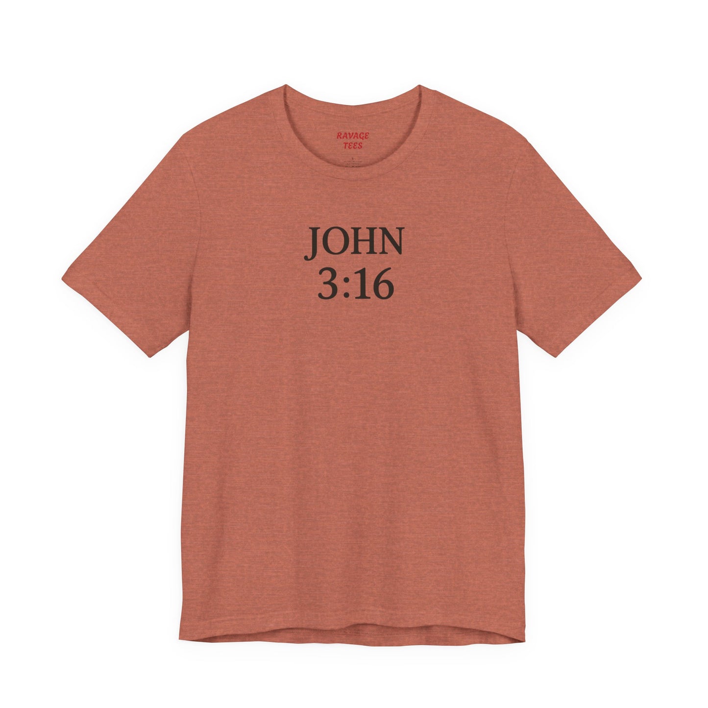 **JOHN 3:16 Faith-Inspired Unisex Tee – Christian Scripture T-Shirt, Religious Apparel, Inspirational Gift, Bible Verse Faith Shirt**