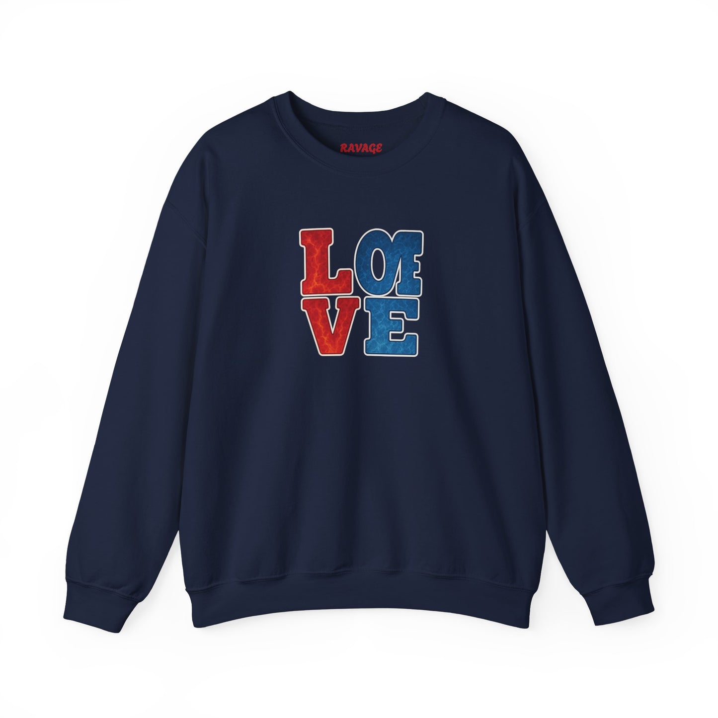 Patriotic Love Sweatshirt | Unisex Crewneck, Cozy Top for Celebrations, Gifts, Independence Day, Casual Style, Everyday Comfort