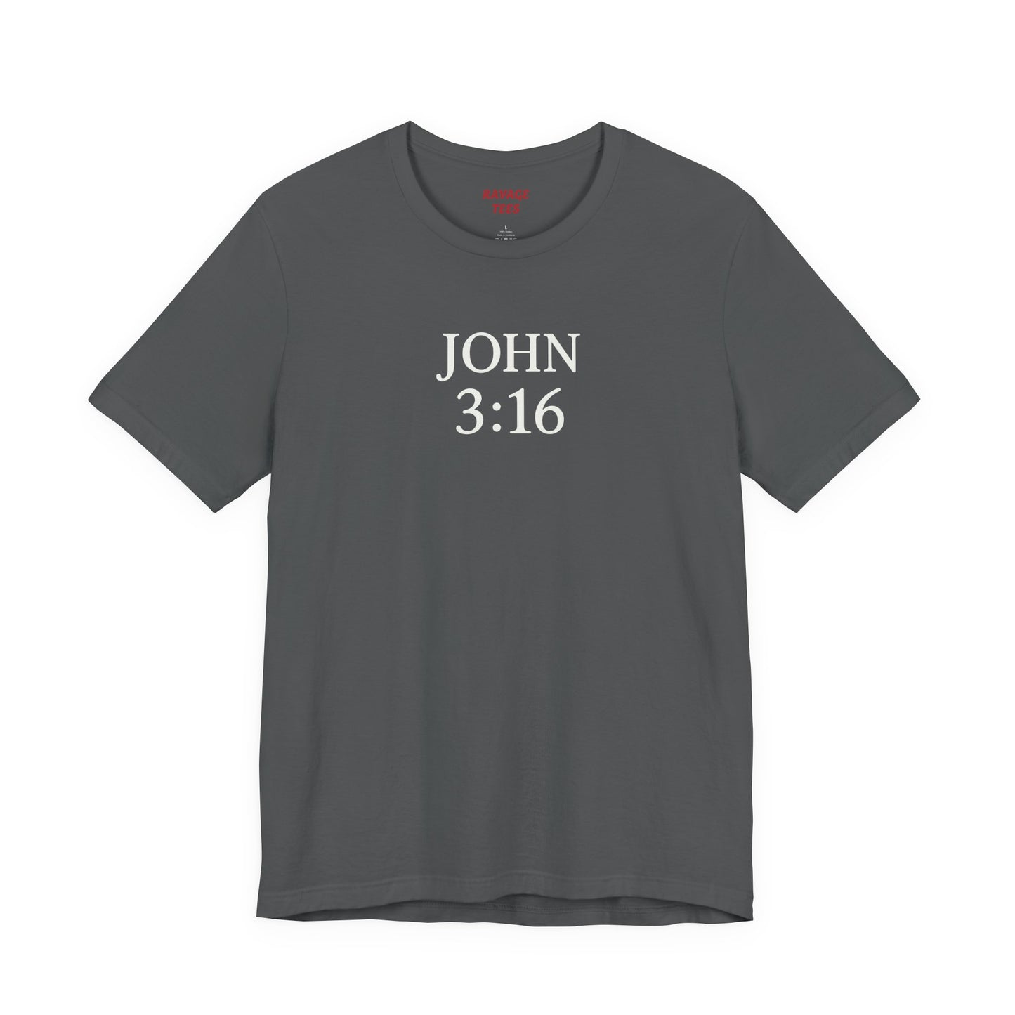 **JOHN 3:16 Faith-Inspired Unisex Tee – Christian Scripture T-Shirt, Religious Apparel, Inspirational Gift, Bible Verse Faith Shirt**