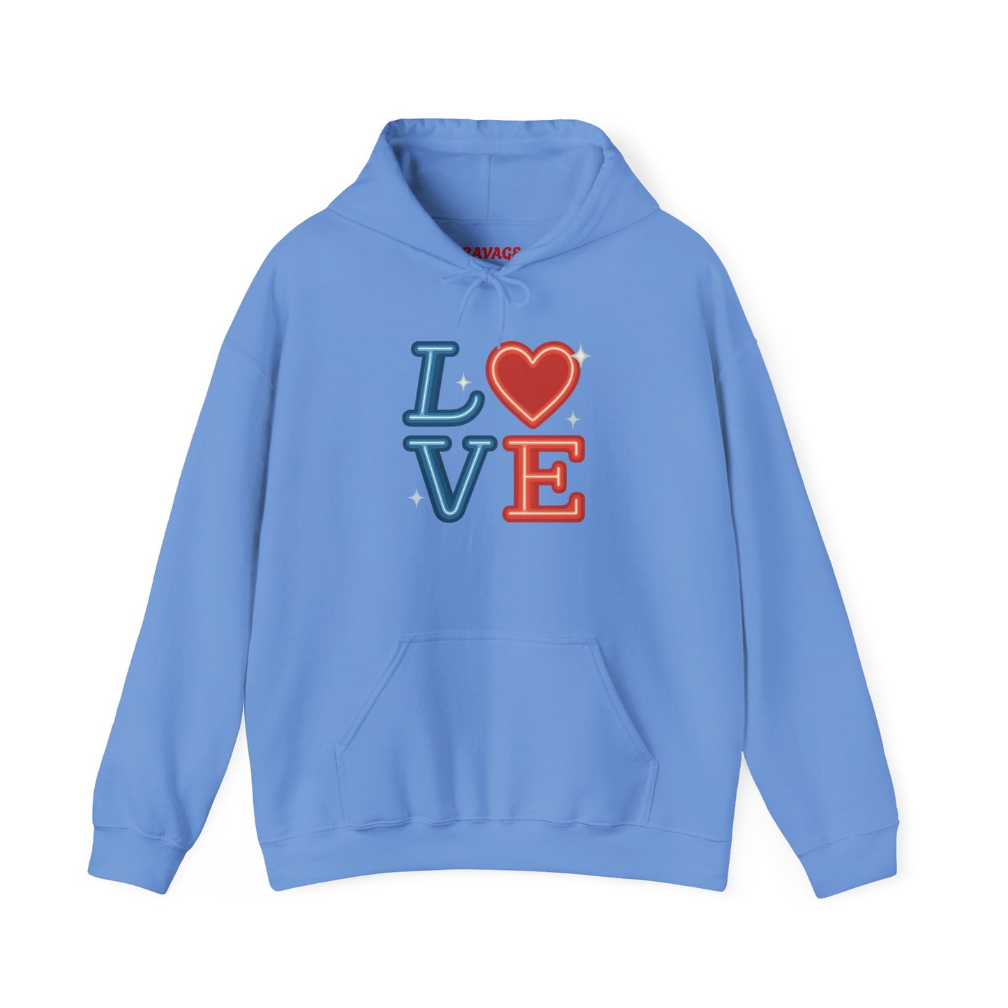 Unisex Hooded Sweatshirt with 'LOVE' Design - Cozy Gift for Friends, Valentine's Day, Casual Wear, Relaxation, Everyday Use