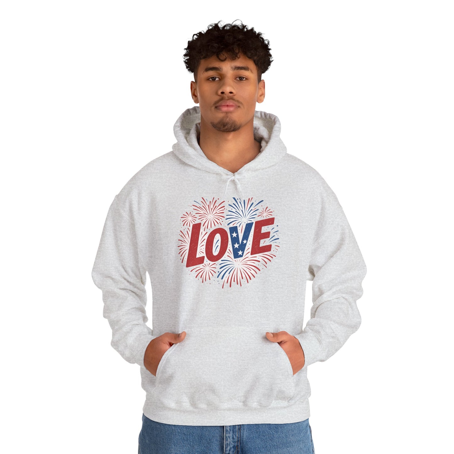 Unisex Hooded Sweatshirt with 'LOVE' Design - Cozy Gift for Friends, Valentine's Day, Casual Wear, Relaxation, Everyday Use