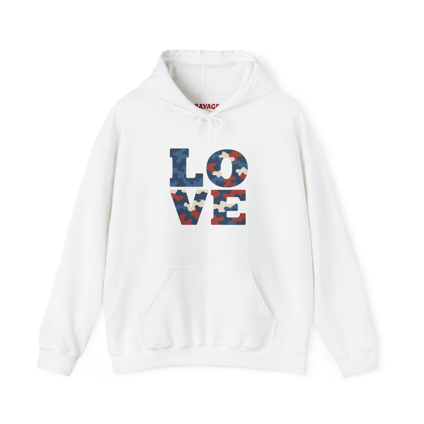 Unisex Hooded Sweatshirt with 'LOVE' Design - Cozy Gift for Friends, Valentine's Day, Casual Wear, Relaxation, Everyday Use
