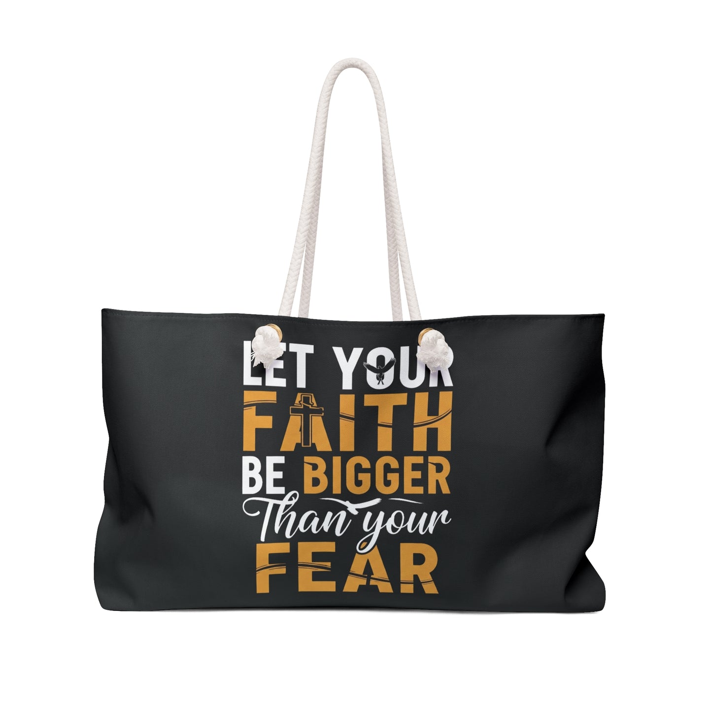 Faith-Inspired Weekender Bag | Large Tote for Travel, Gym, Beach, Faith Gifts, Spiritual Retreats