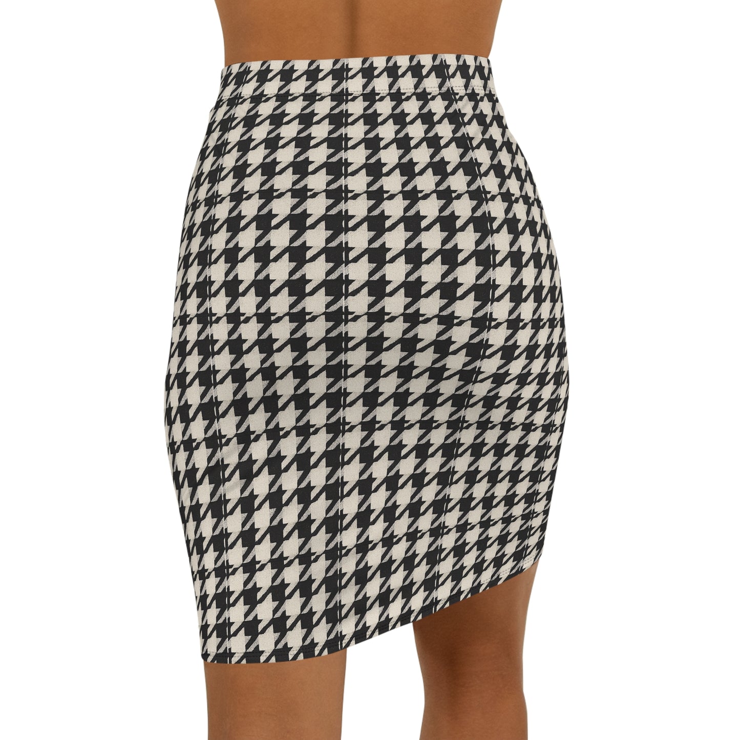 Chic Houndstooth Pencil Skirt for Women, Elegant Workwear, Party Outfit, Vintage Inspired, Stylish Everyday Look